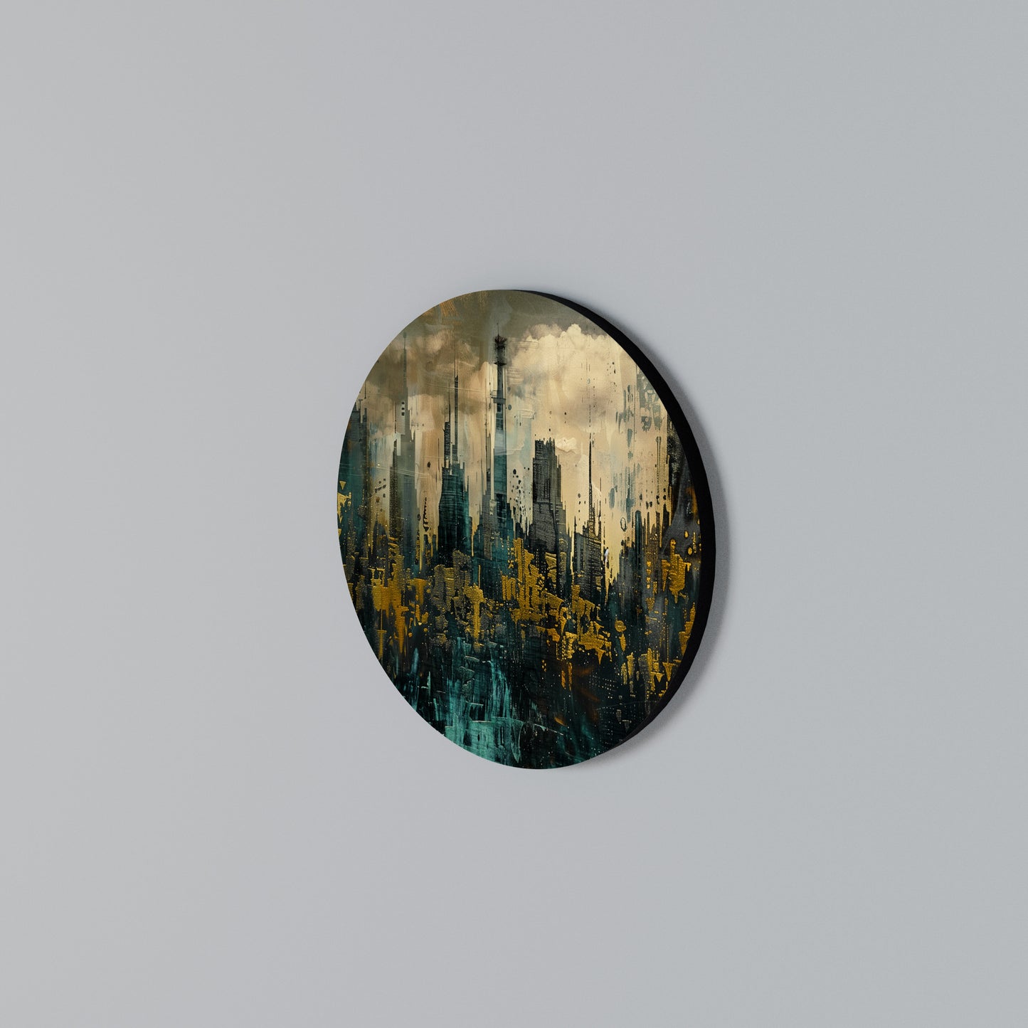TOWN OBSCURE Arte de Parede Redonda