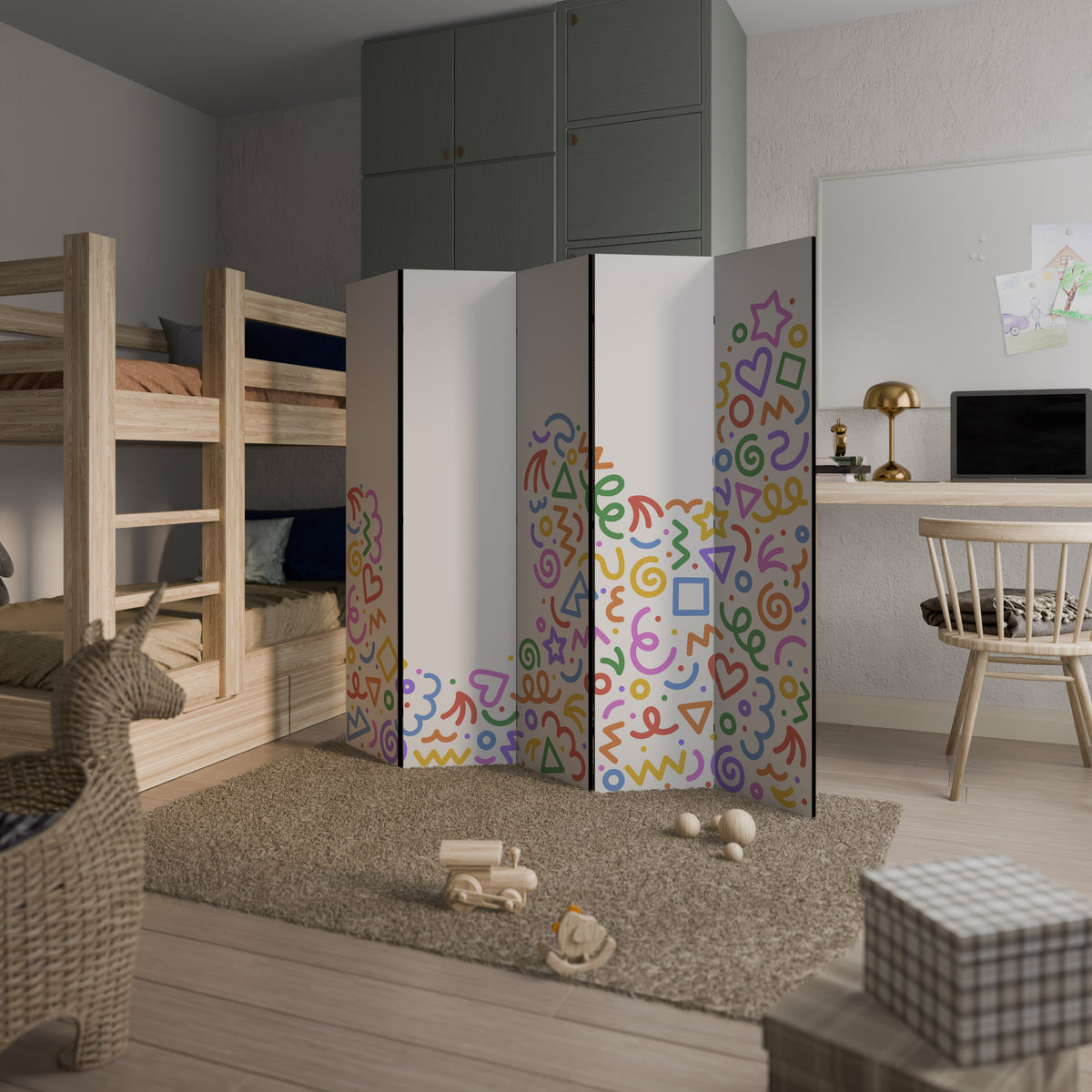 SHAPE EXCITEMENT 5-Panel Room Divider