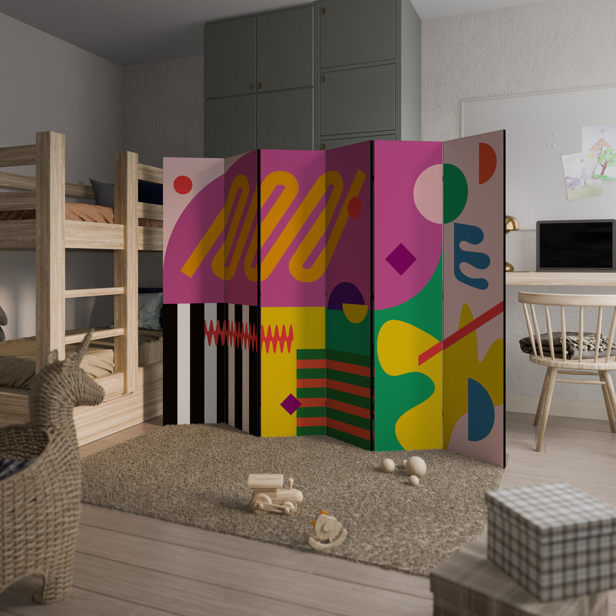 VIVID ART Biombo de 6 Painéis