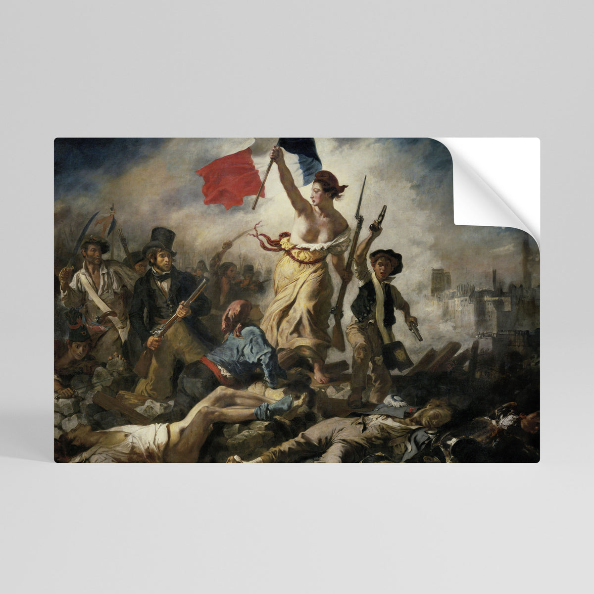 LIBERTY LEADING THE PEOPLE Póster Autocolante Horizontal