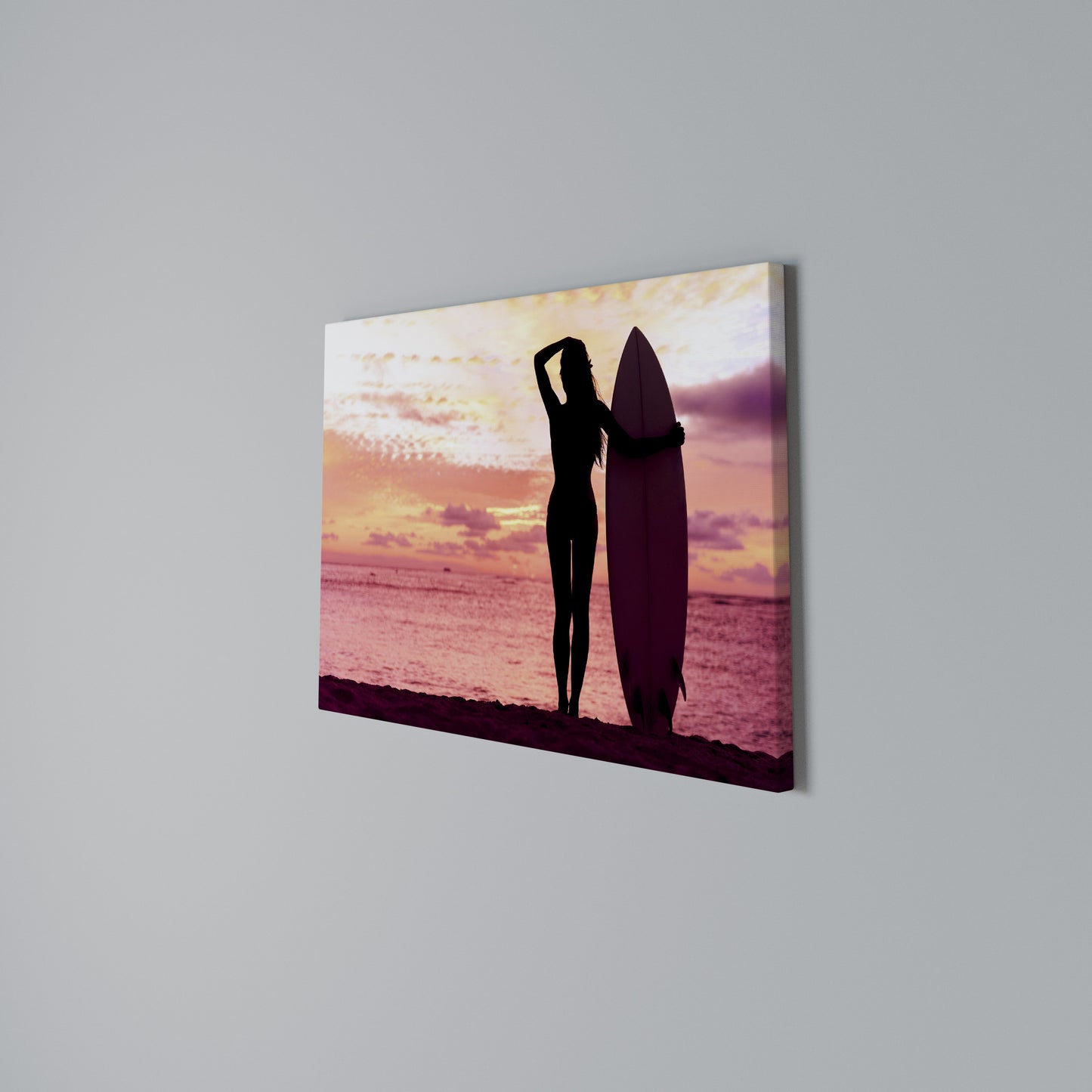 SUNSET SURF SPIRIT Horizontal Canvas Print