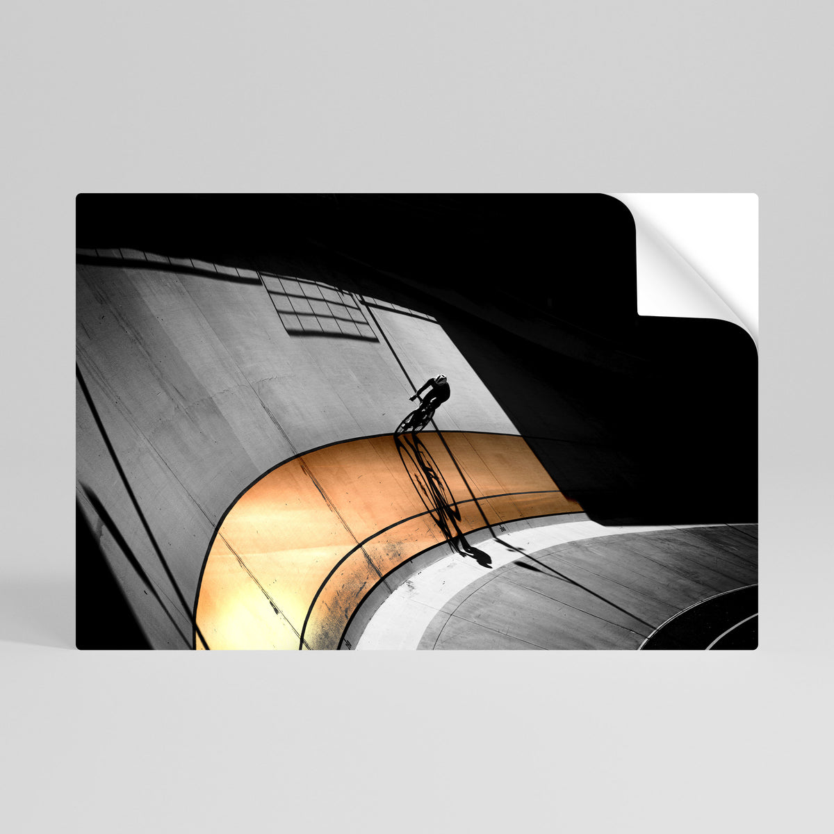 ORANGE ARC AMBIENCE Peel and Stick Horizontal Poster