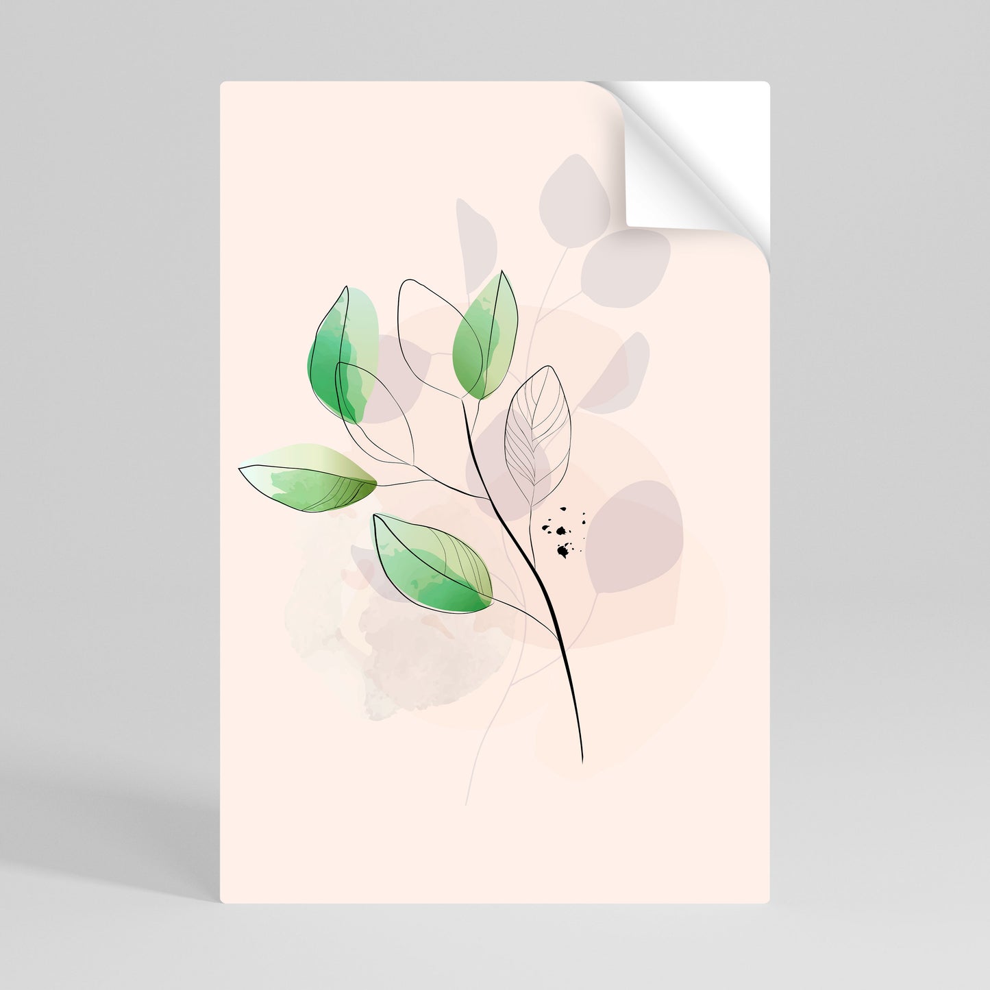 SERENE LEAF SONG Póster Autocolante Vertical
