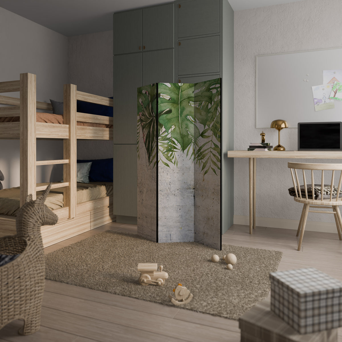URBAN TROPICS 3-Panel Room Divider