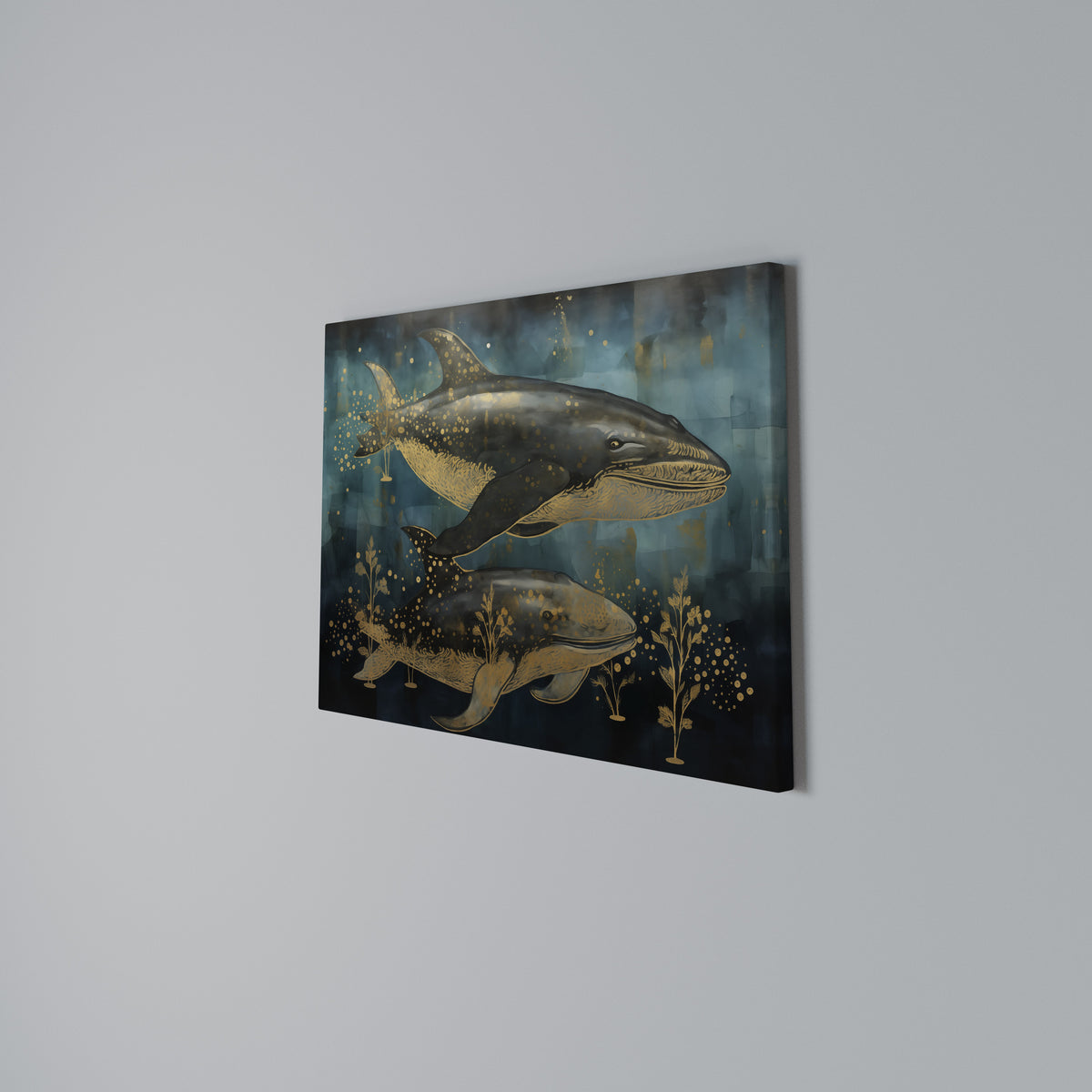 AQUATIC ELEGANCE Horizontal Canvas Print