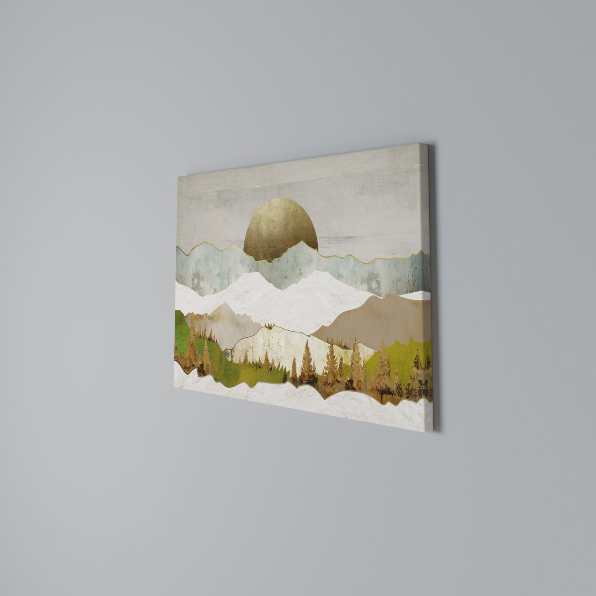 GOLDEN WINTER Horizontal Canvas Print