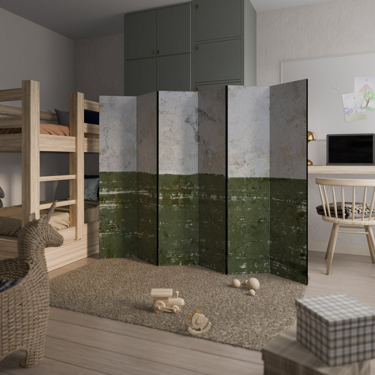 RUSTIC RADIANCE ASSEMBLED Biombo de 6 Painéis