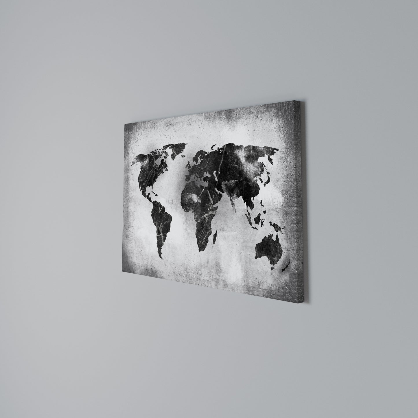 SHADOWED CONTINENTS Horizontal Canvas Print