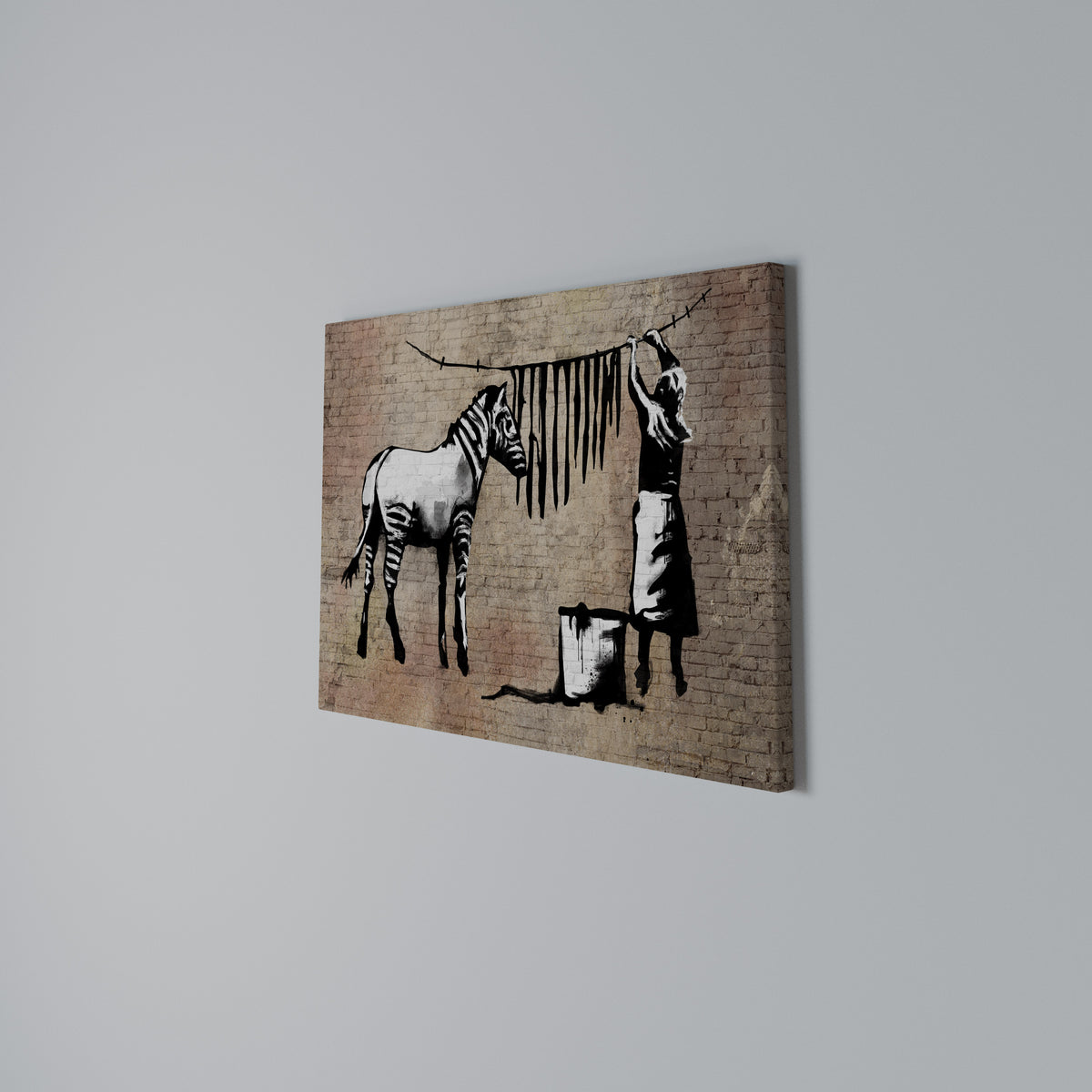 TIDY ZEBRA Horizontal Canvas Print