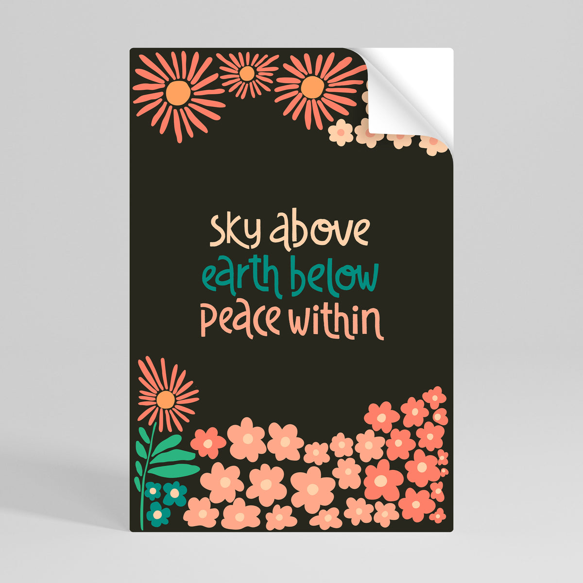 PEACE WITHIN Póster Autocolante Vertical