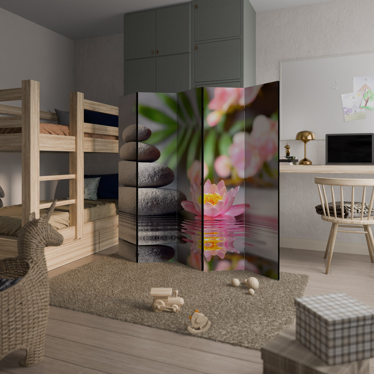 CALMING REFLECTIONS 5-Panel Room Divider