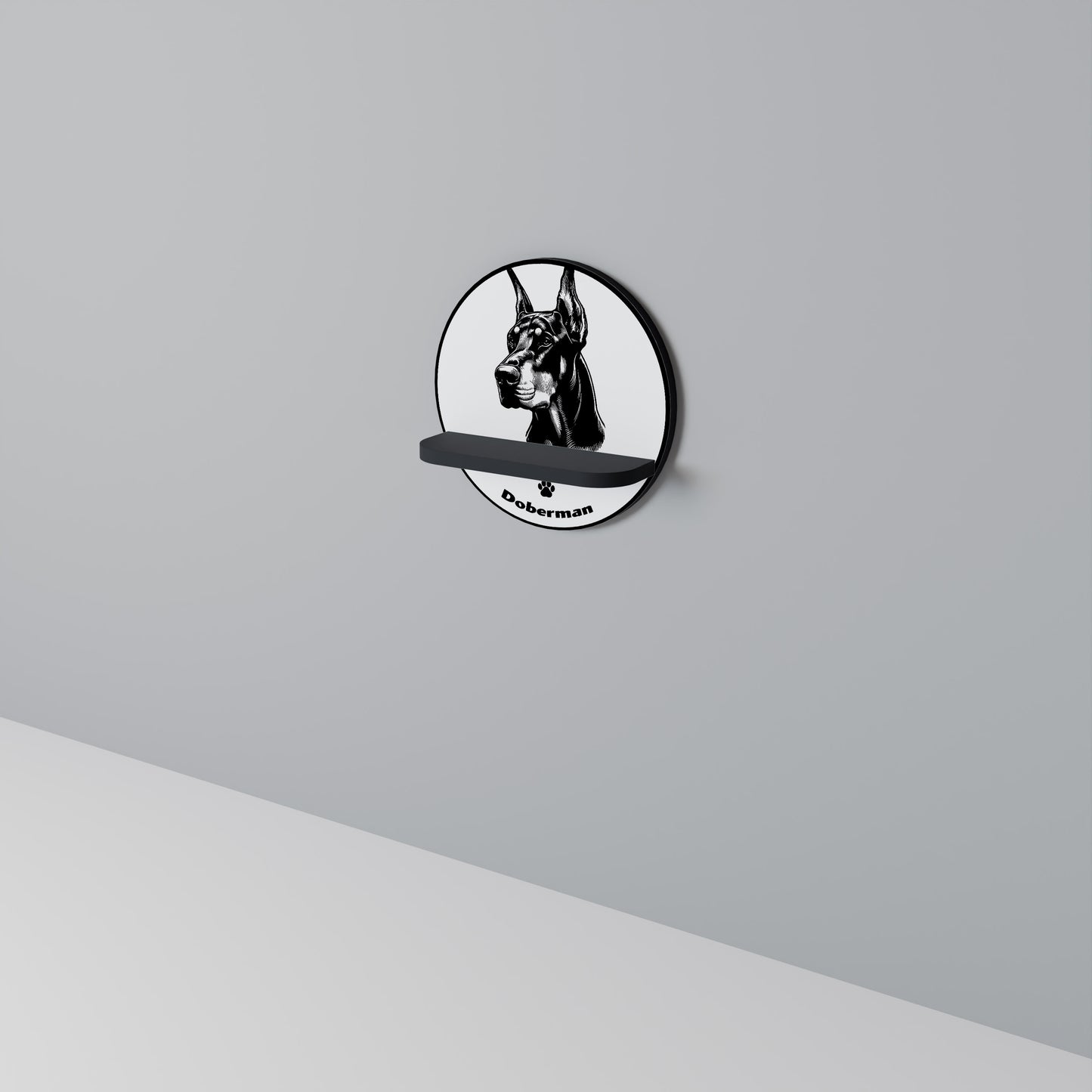 DOBERMAN DOG Art Shelf