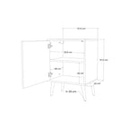 FLEETING HAPPINESS 1-Door Sideboard in Grey Finish