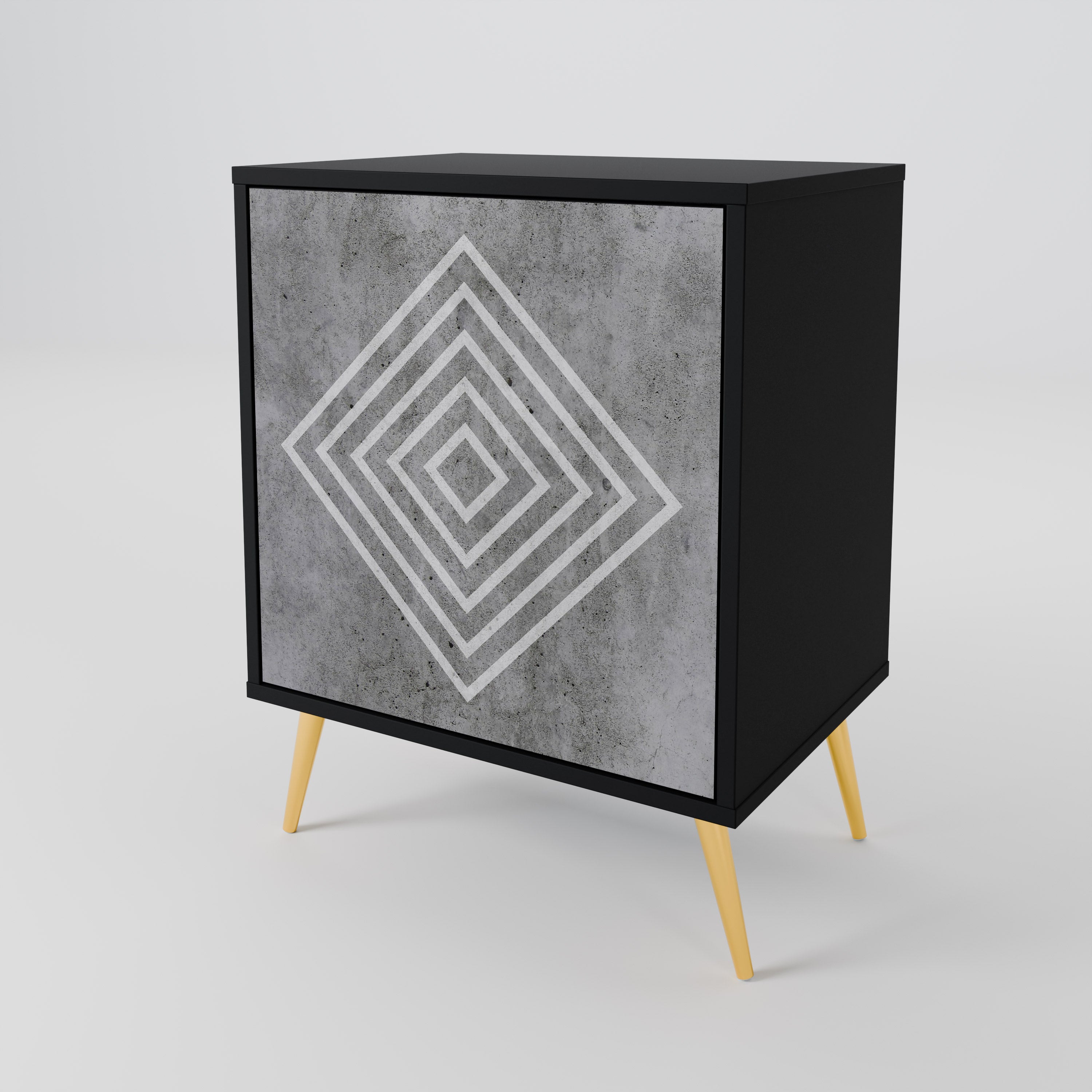 POLYGONAL ARTISTRY Aparador de 1 Porta
