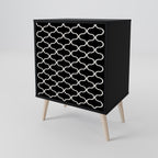 TESSELATED BLACKNESS Aparador de 1 Porta em Acabamento Preto