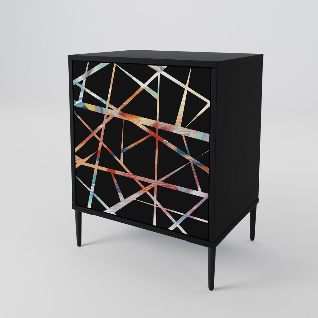 POLYGON VERVE 1-Door Sideboard in Black Finish