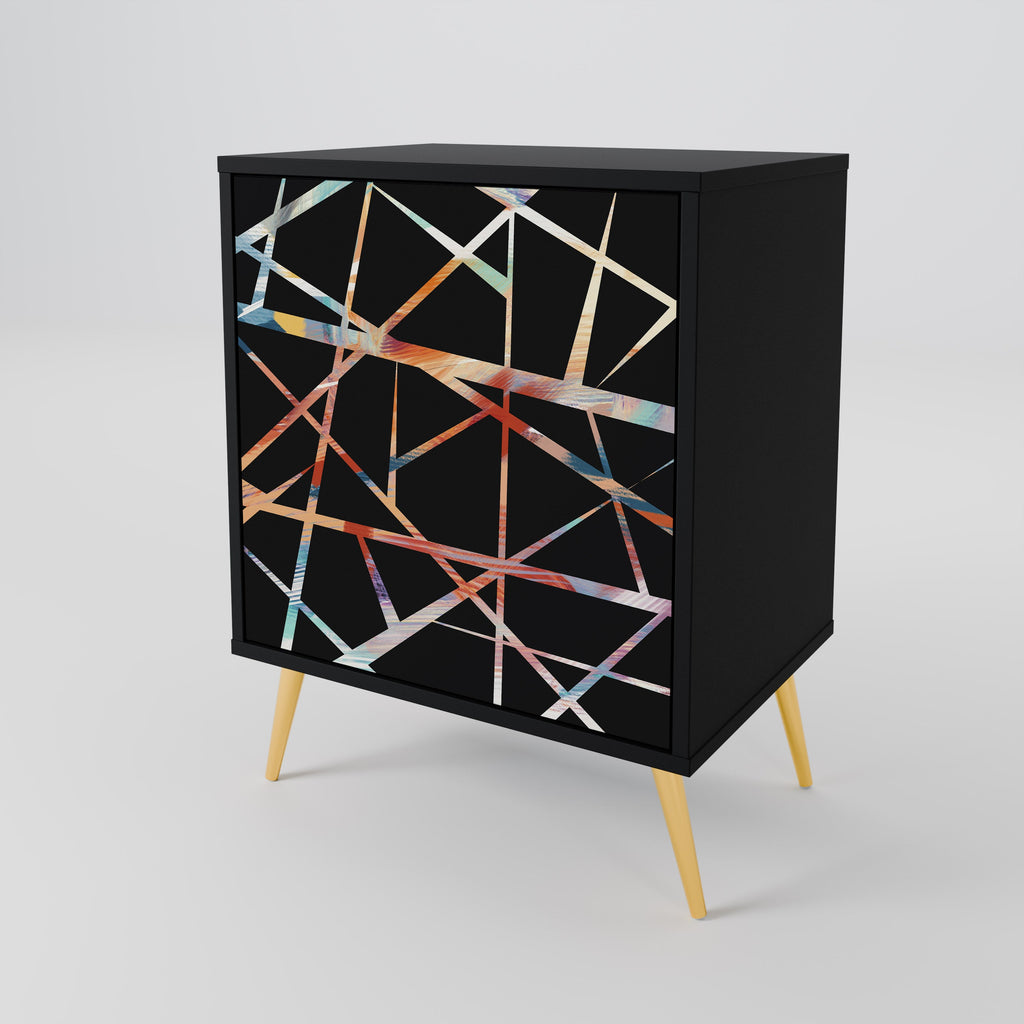 POLYGON VERVE 1-Door Sideboard in Black Finish