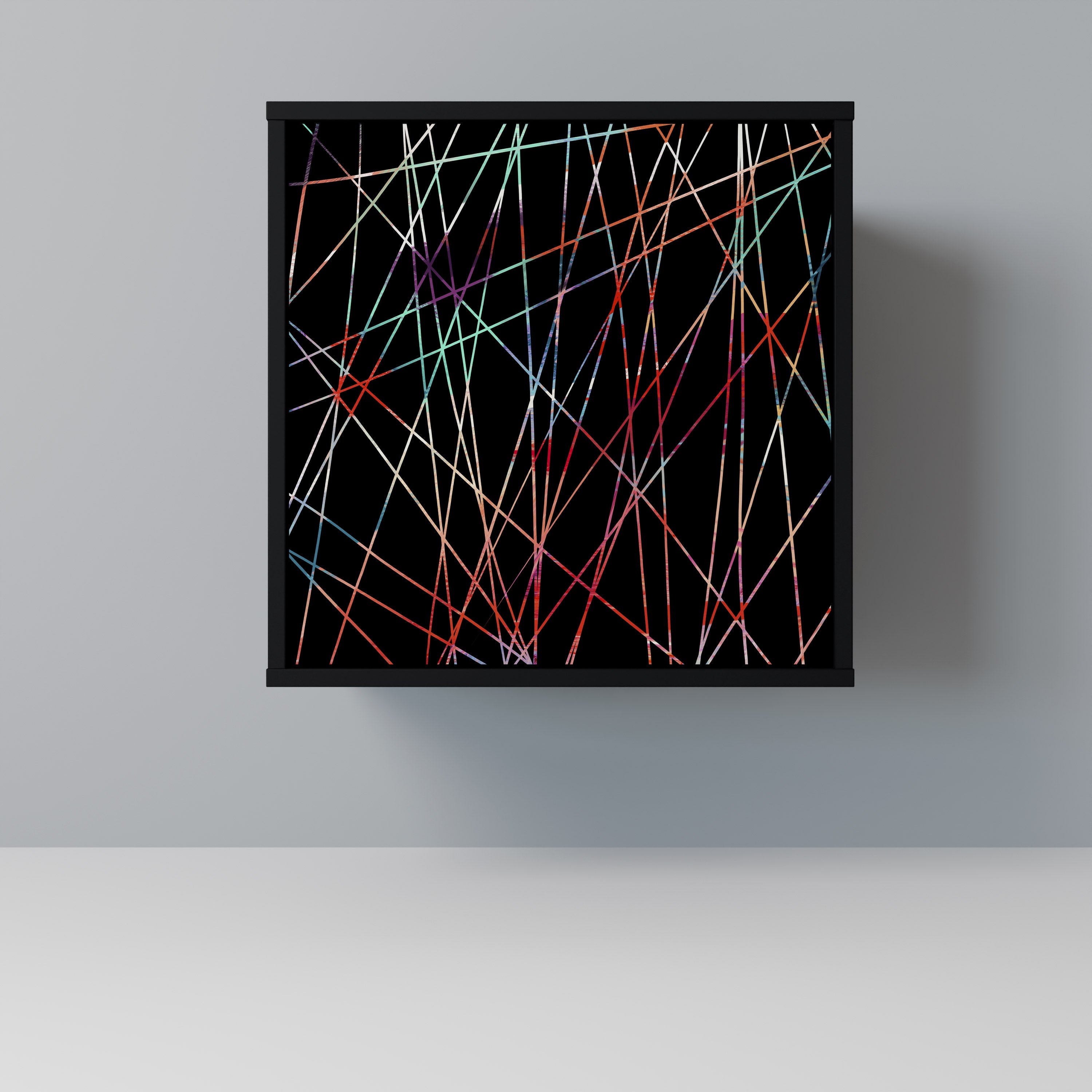 LUMINOUS SNARE Aparador de 1 Porta em Acabamento Preto