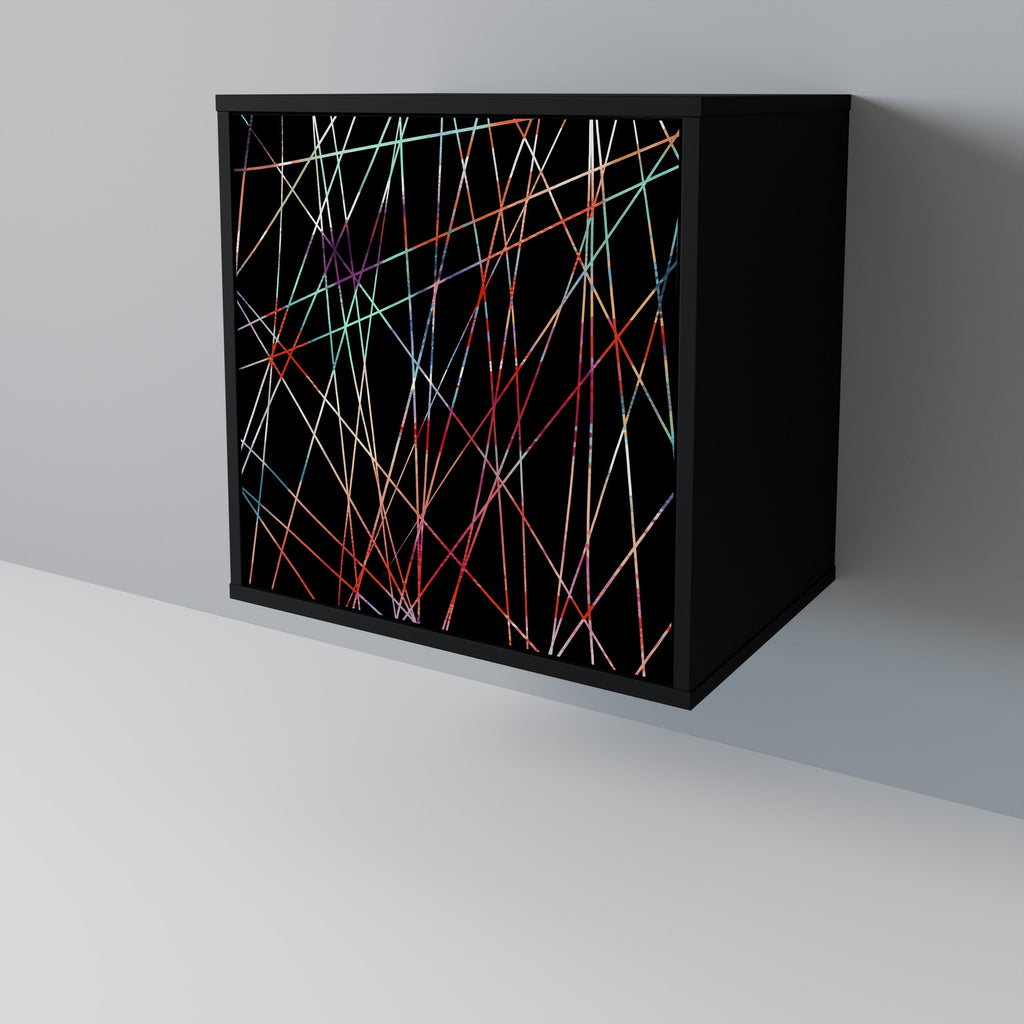 LUMINOUS SNARE Aparador de 1 Porta em Acabamento Preto