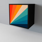 PRISM CONCUSSION 1-Door Sideboard in Black Finish