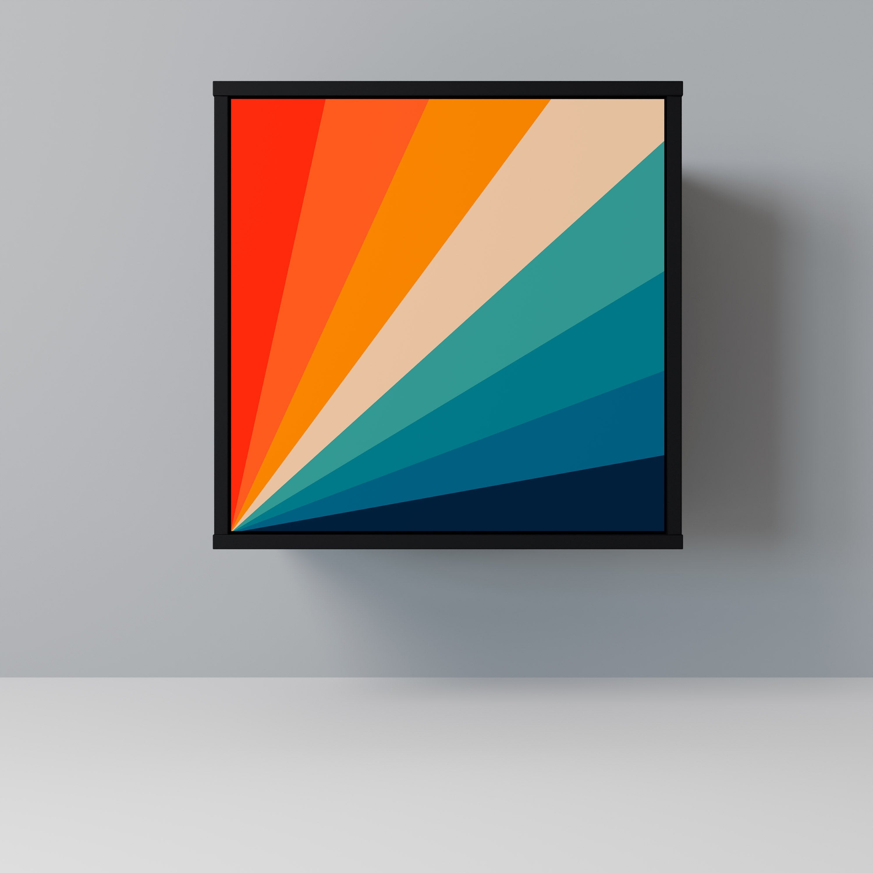 PRISM CONCUSSION Aparador de 1 Porta em Acabamento Preto