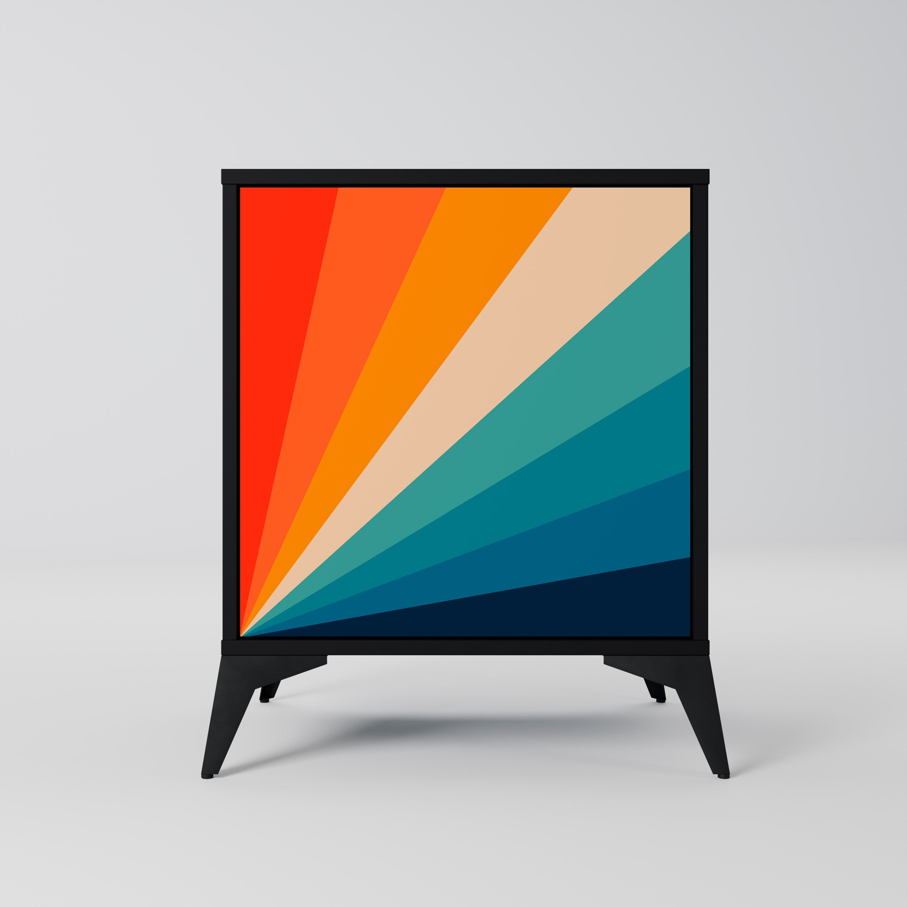 PRISM CONCUSSION Aparador de 1 Porta em Acabamento Preto