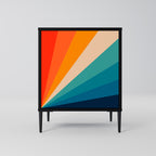 PRISM CONCUSSION 1-Door Sideboard in Black Finish