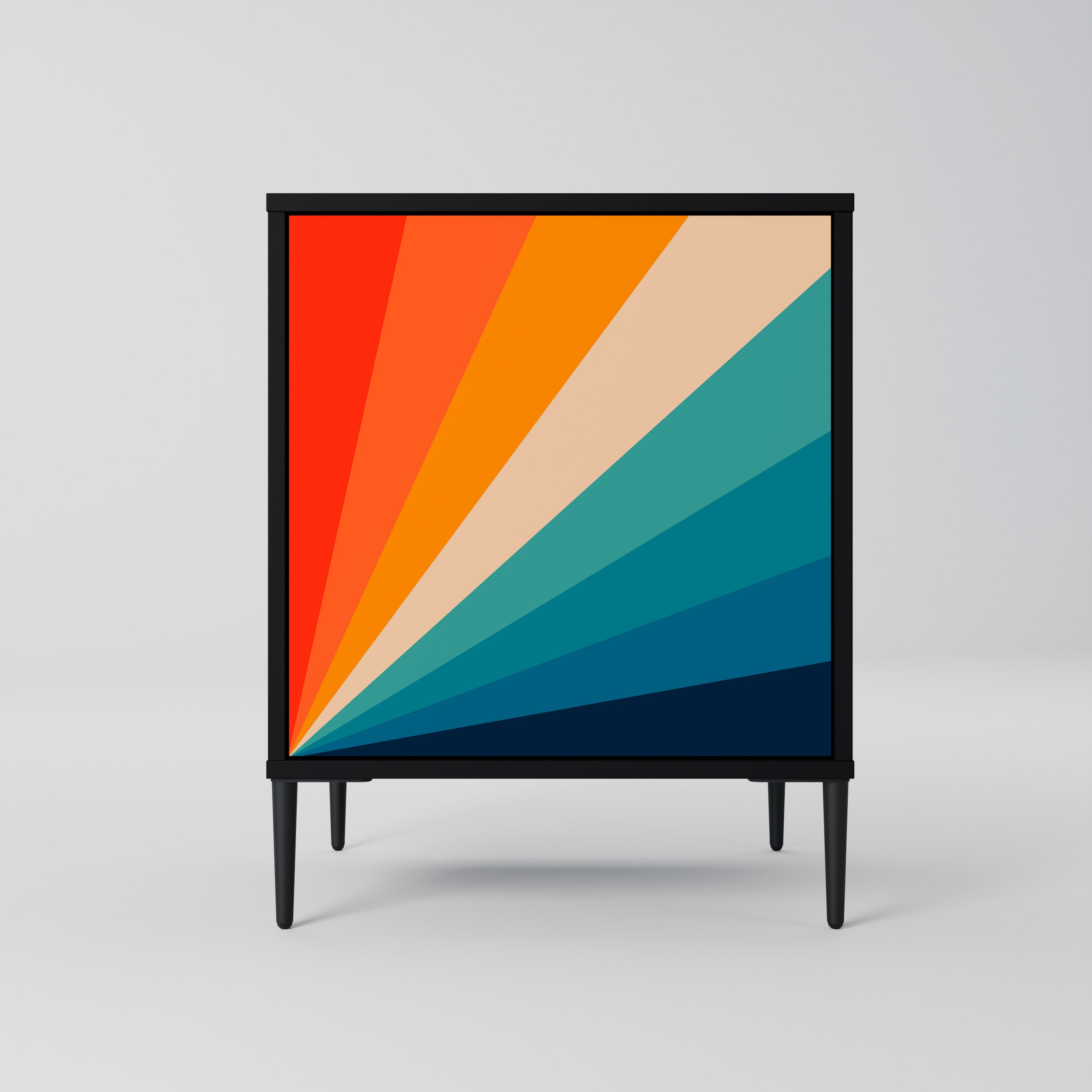 PRISM CONCUSSION Aparador de 1 Porta em Acabamento Preto