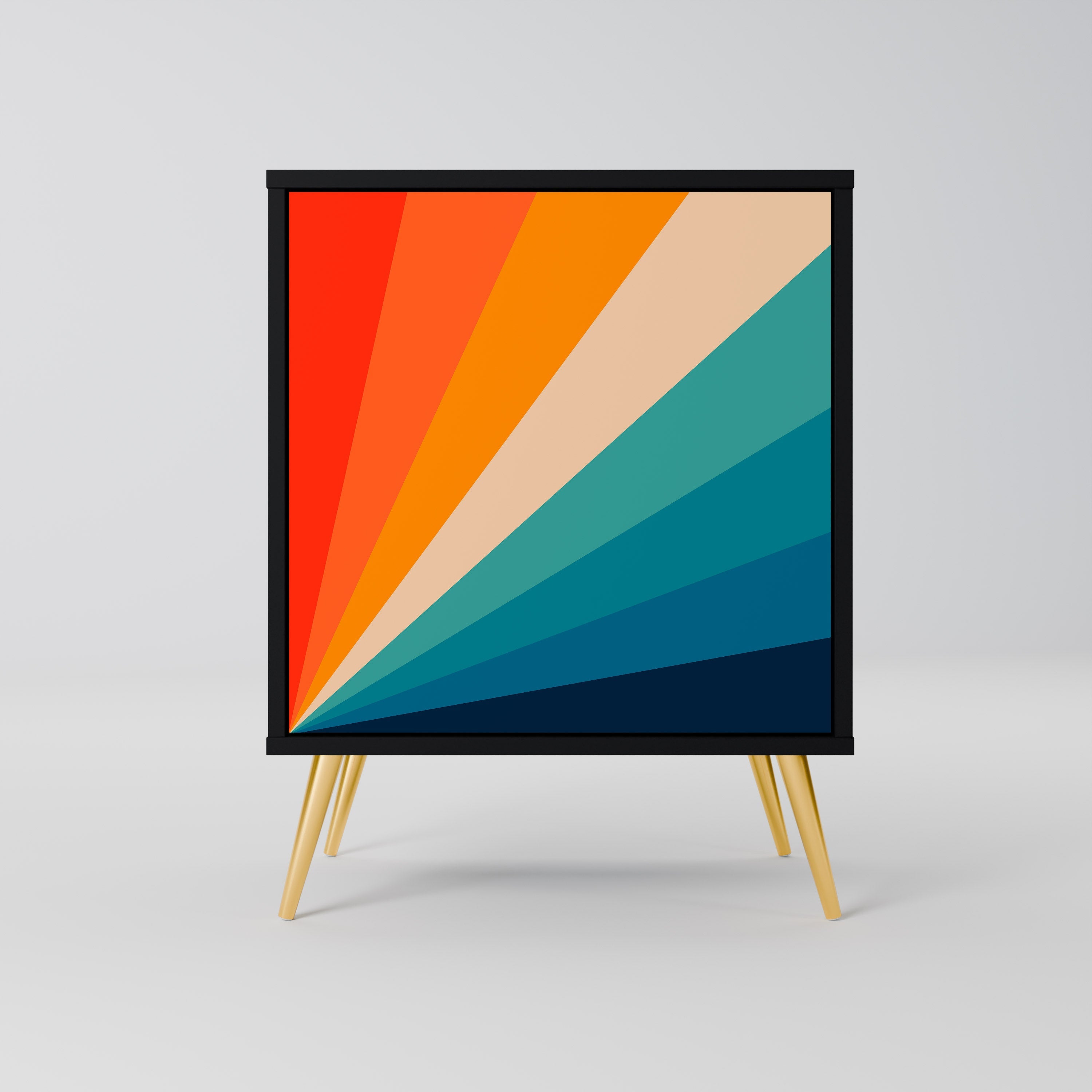 PRISM CONCUSSION Aparador de 1 Porta em Acabamento Preto