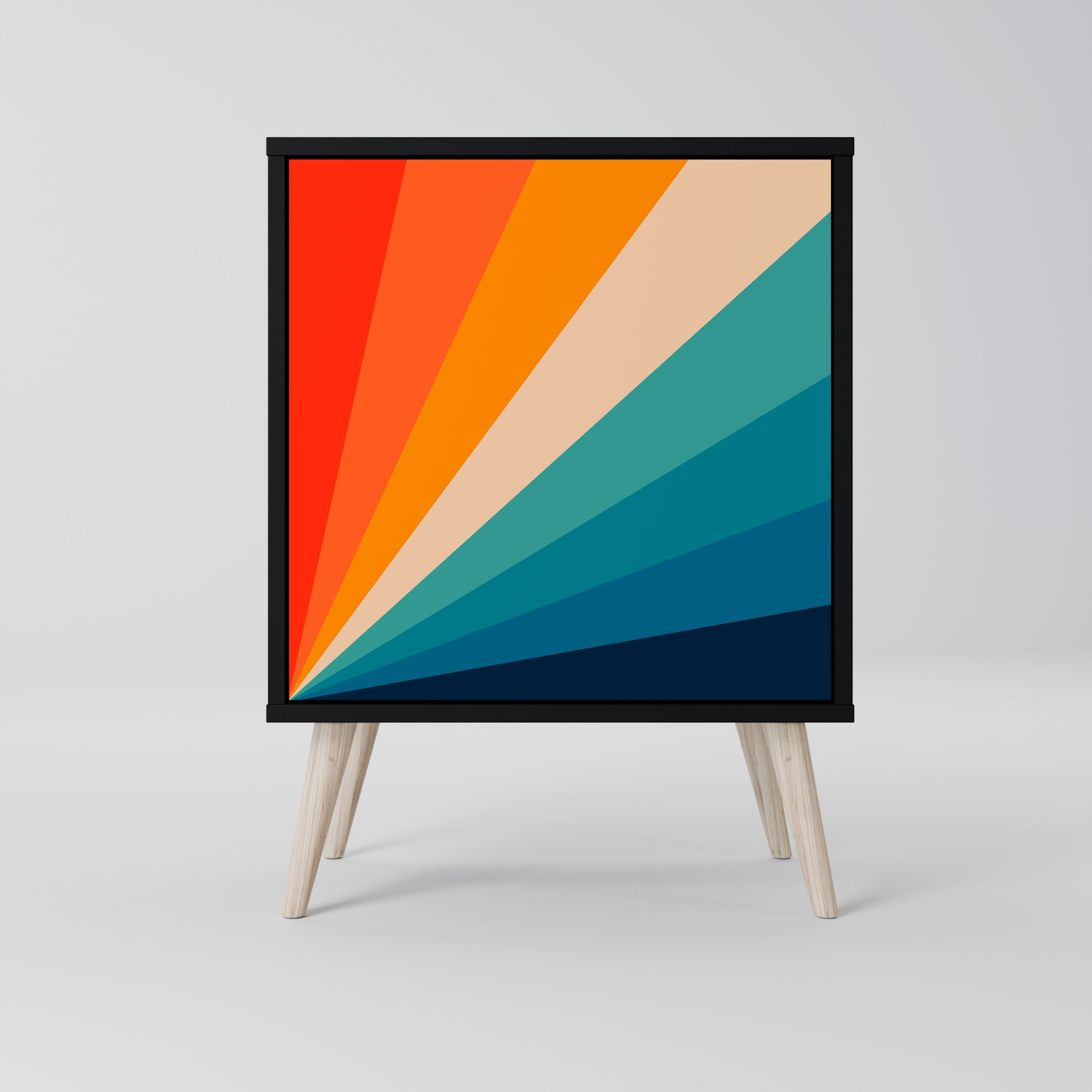 PRISM CONCUSSION Aparador de 1 Porta em Acabamento Preto