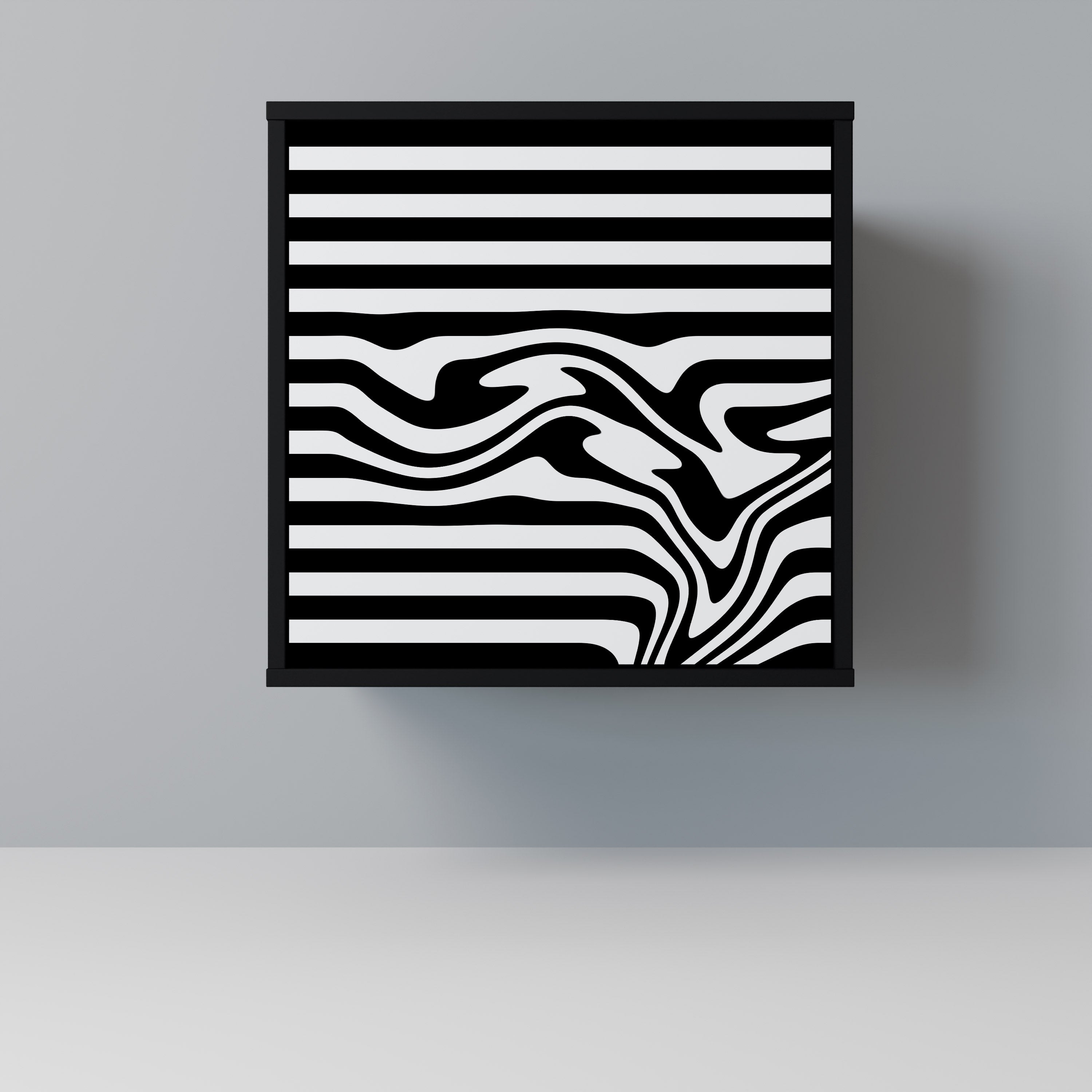 SPECTRA SHOWCASE Aparador de 1 Porta em Acabamento Preto