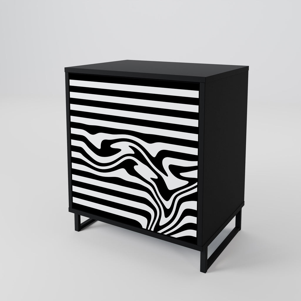 SPECTRA SHOWCASE 1-Door Sideboard in Black Finish