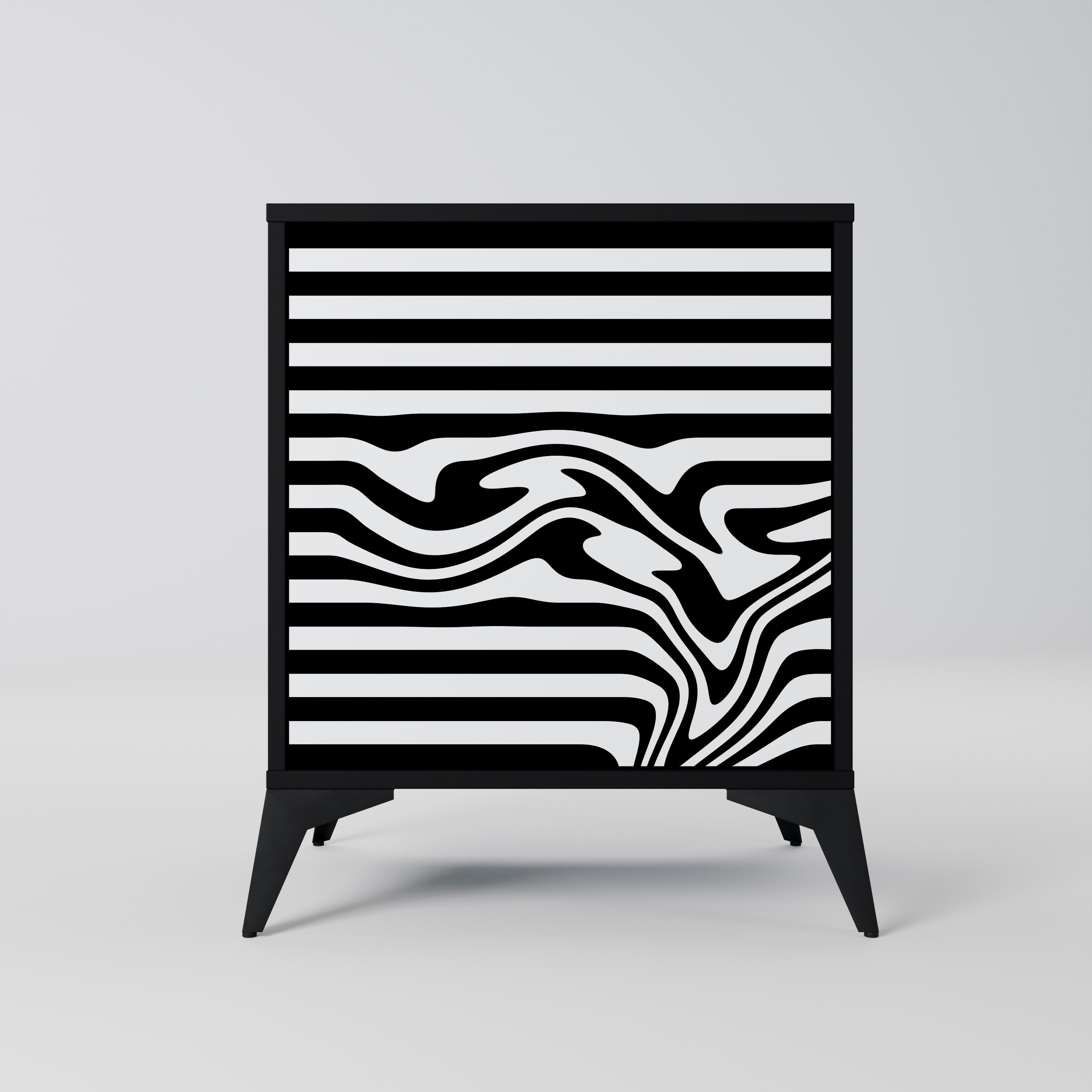 SPECTRA SHOWCASE Aparador de 1 Porta em Acabamento Preto