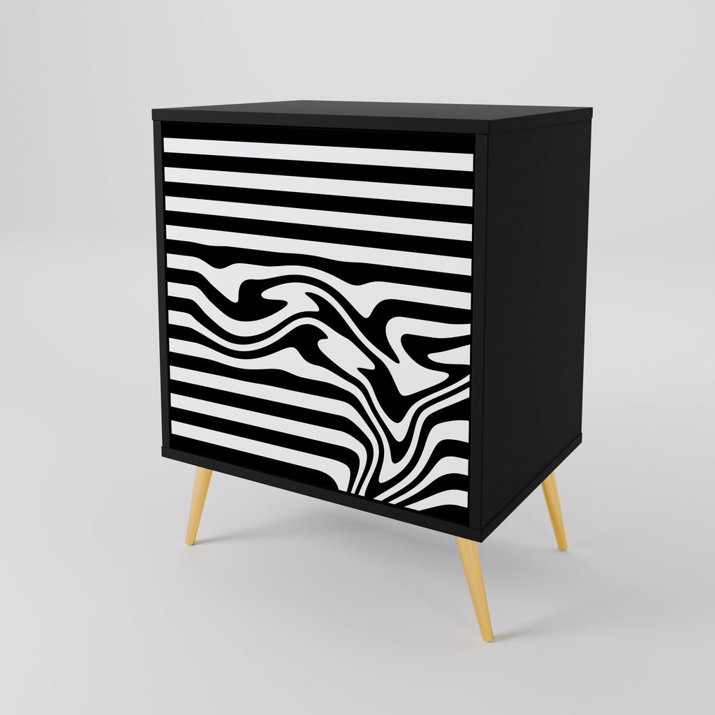 SPECTRA SHOWCASE 1-Door Sideboard in Black Finish