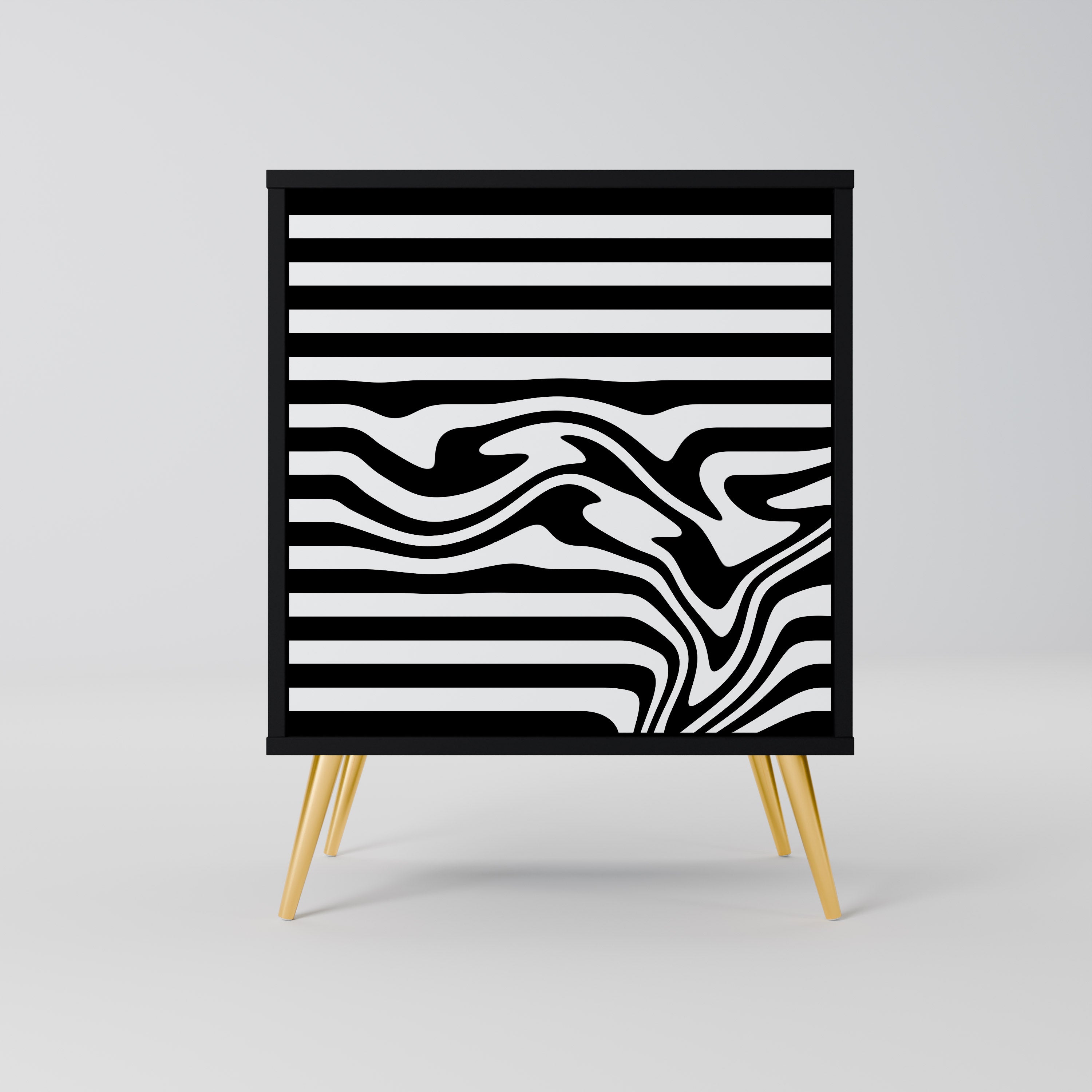 SPECTRA SHOWCASE Aparador de 1 Porta em Acabamento Preto