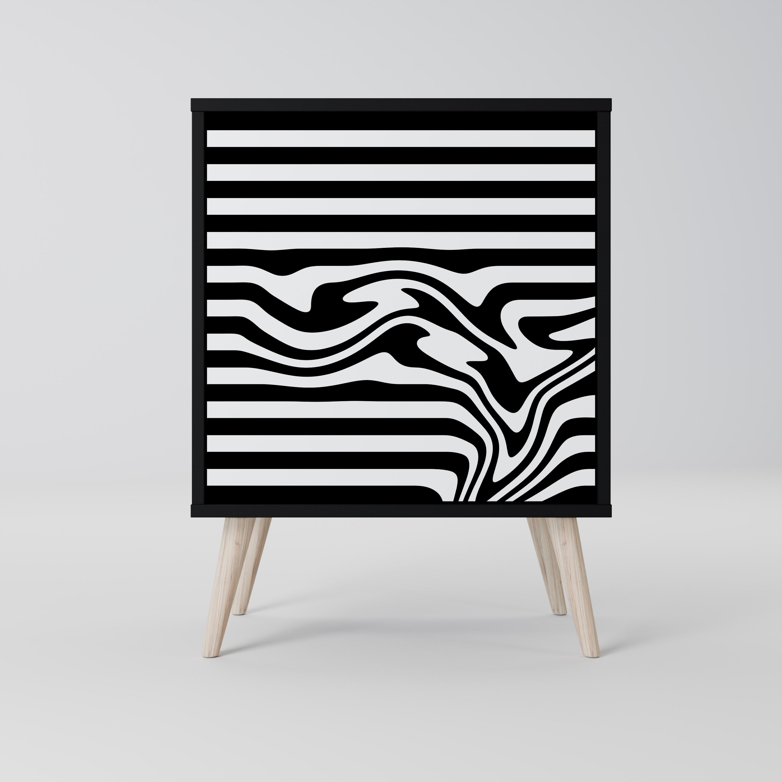 SPECTRA SHOWCASE Aparador de 1 Porta em Acabamento Preto