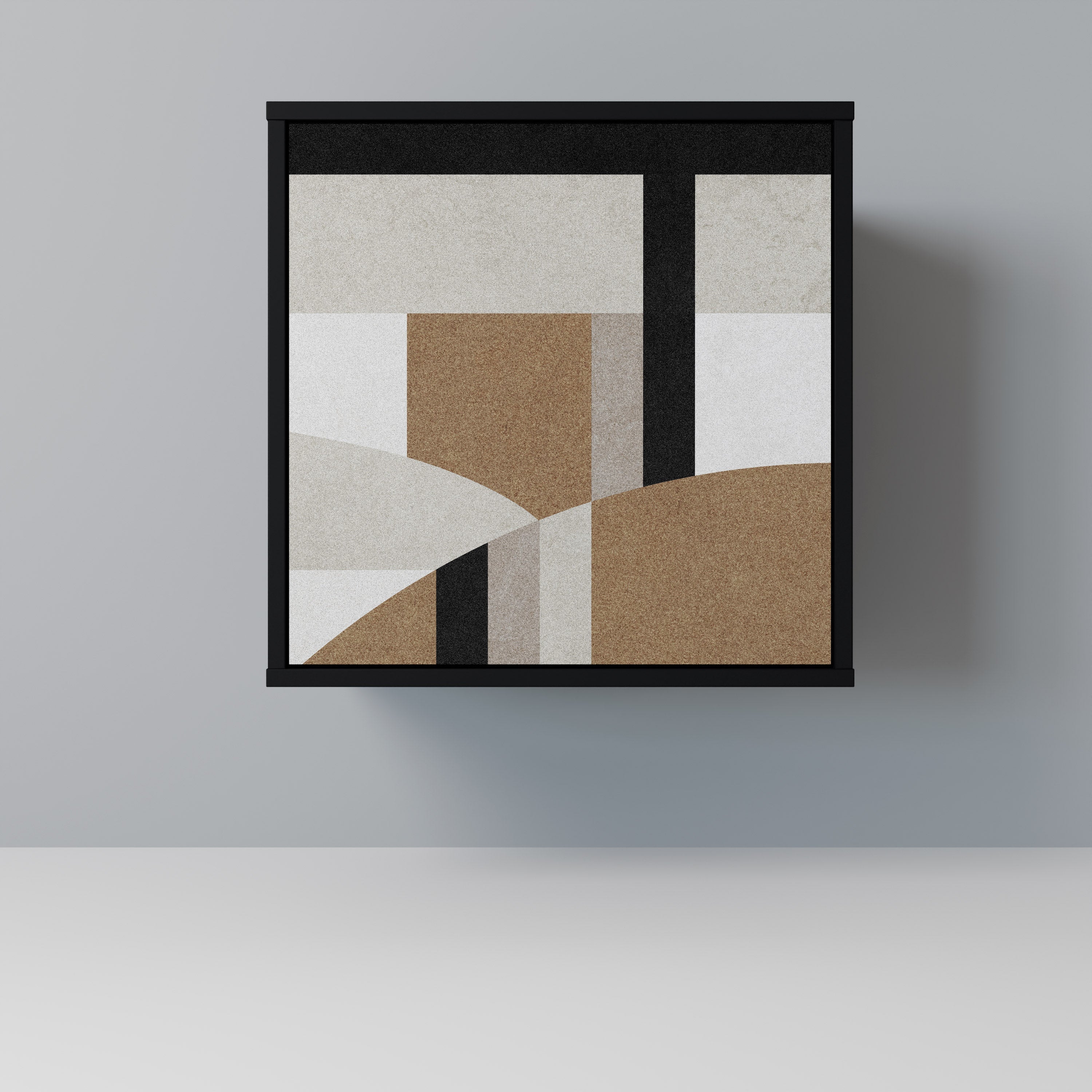 DELICATE MEMENTO Aparador de 1 Porta em Acabamento Preto