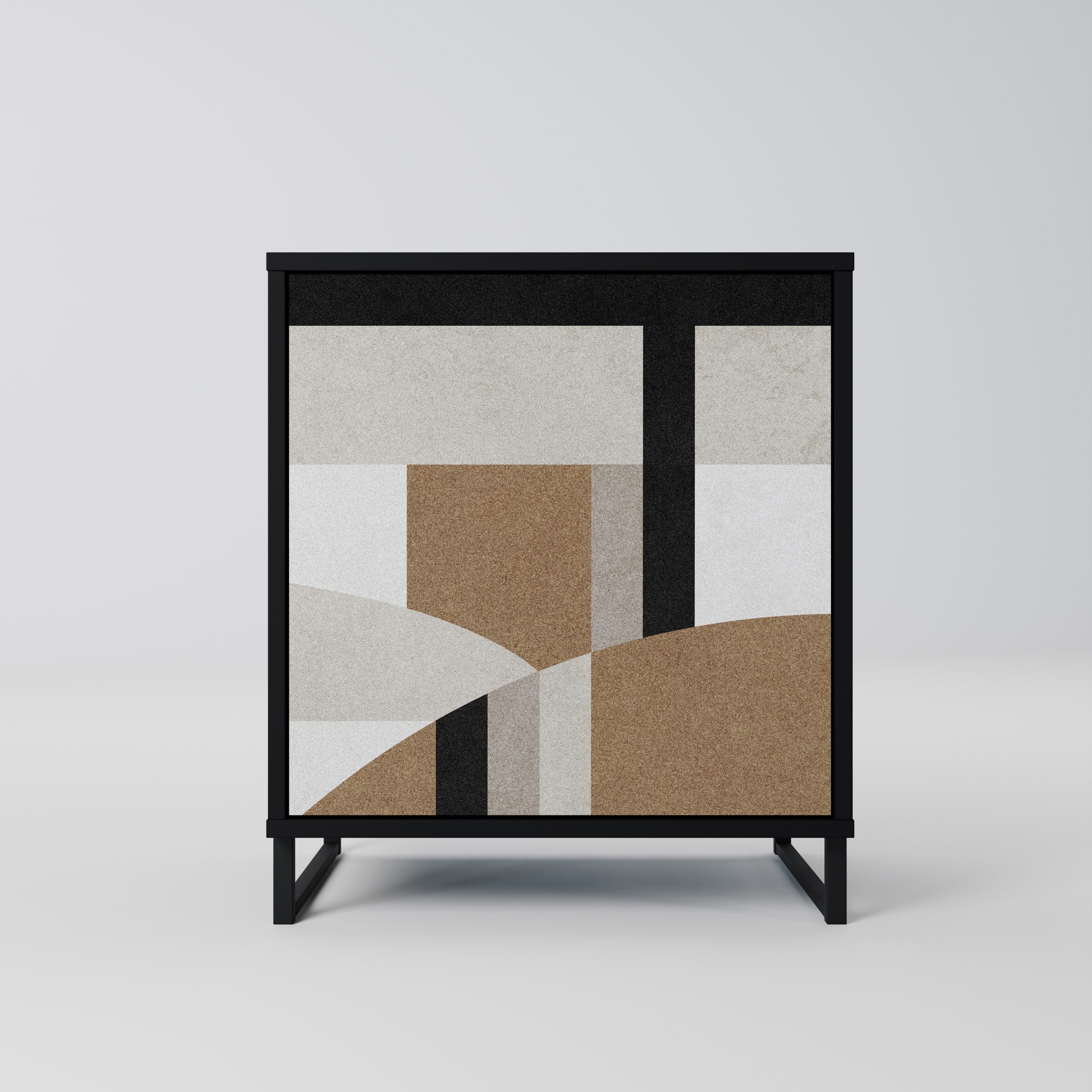 DELICATE MEMENTO Aparador de 1 Porta em Acabamento Preto