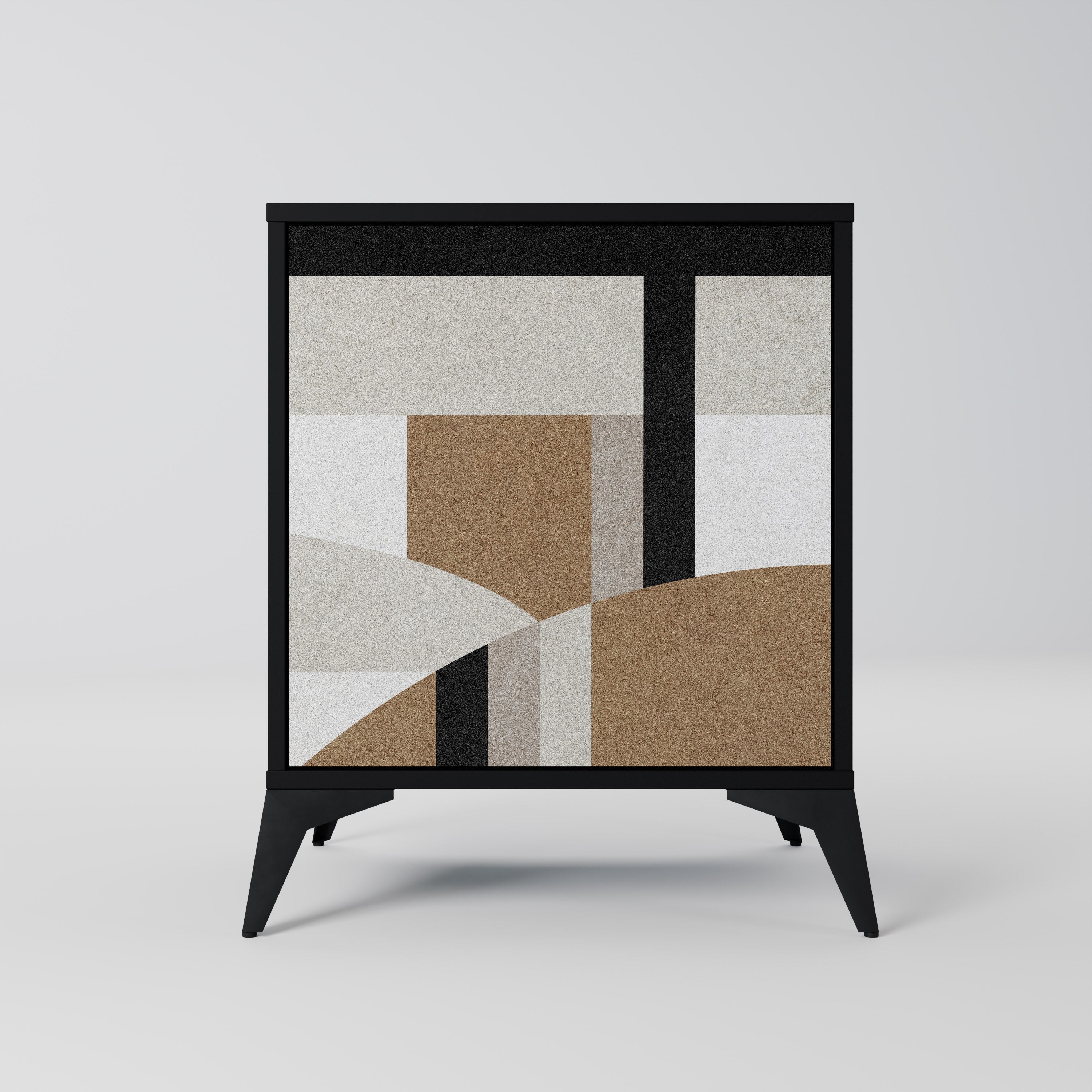 DELICATE MEMENTO Aparador de 1 Porta em Acabamento Preto