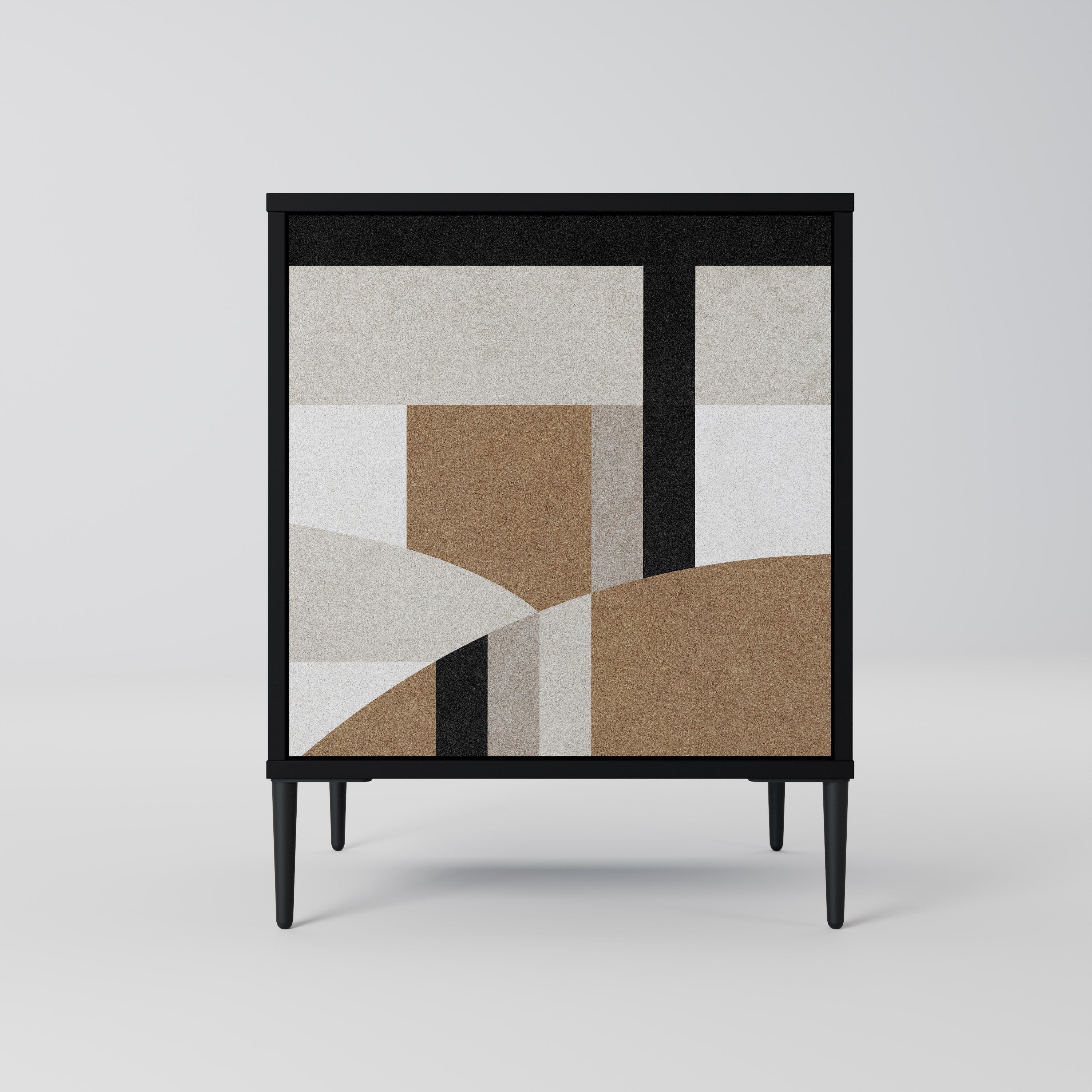 DELICATE MEMENTO Aparador de 1 Porta em Acabamento Preto