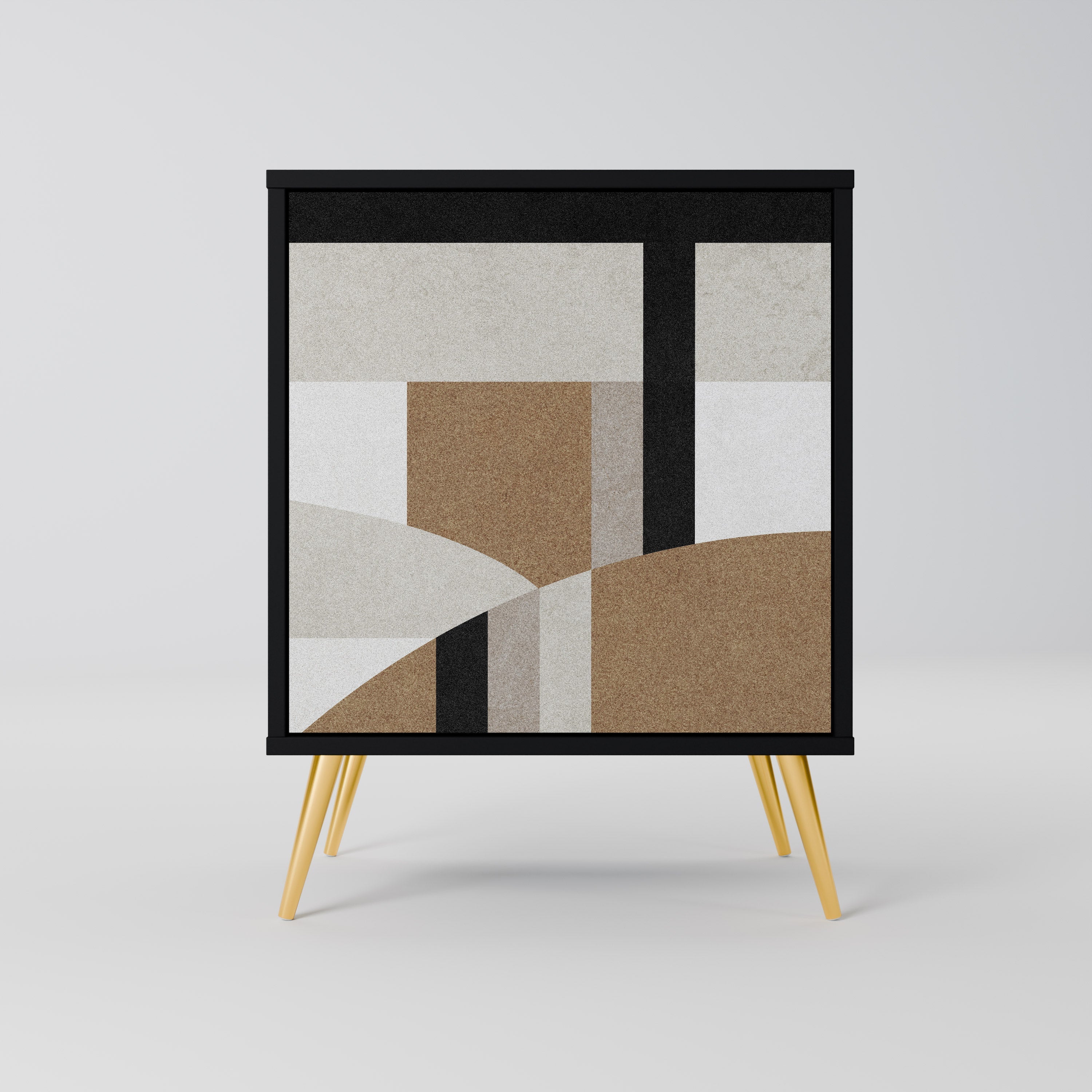 DELICATE MEMENTO Aparador de 1 Porta em Acabamento Preto