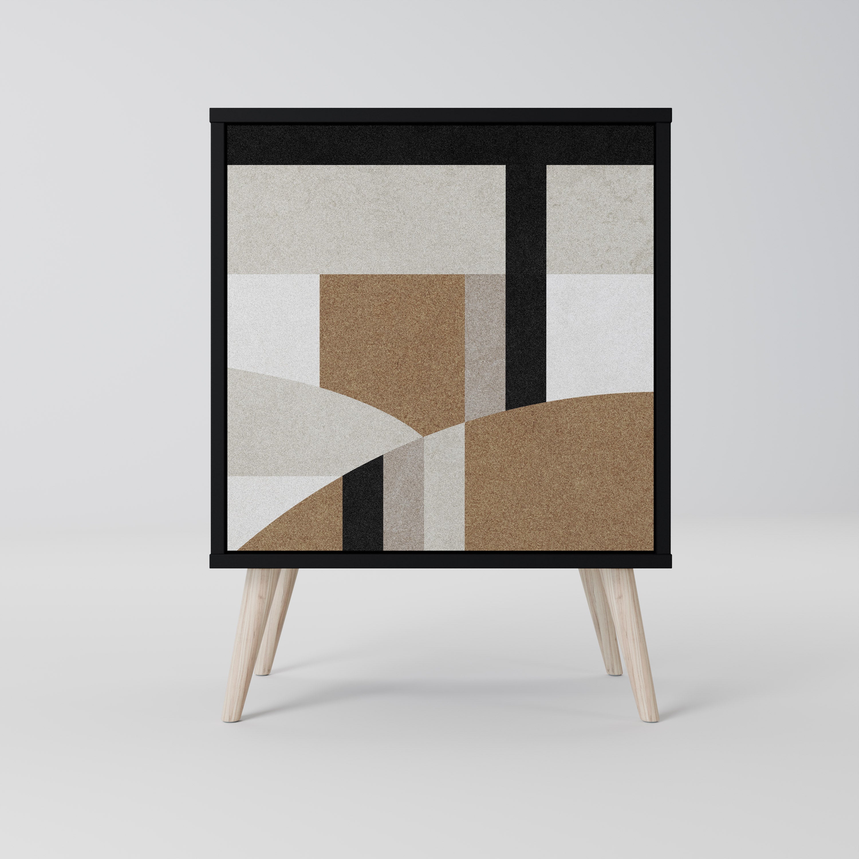 DELICATE MEMENTO Aparador de 1 Porta em Acabamento Preto