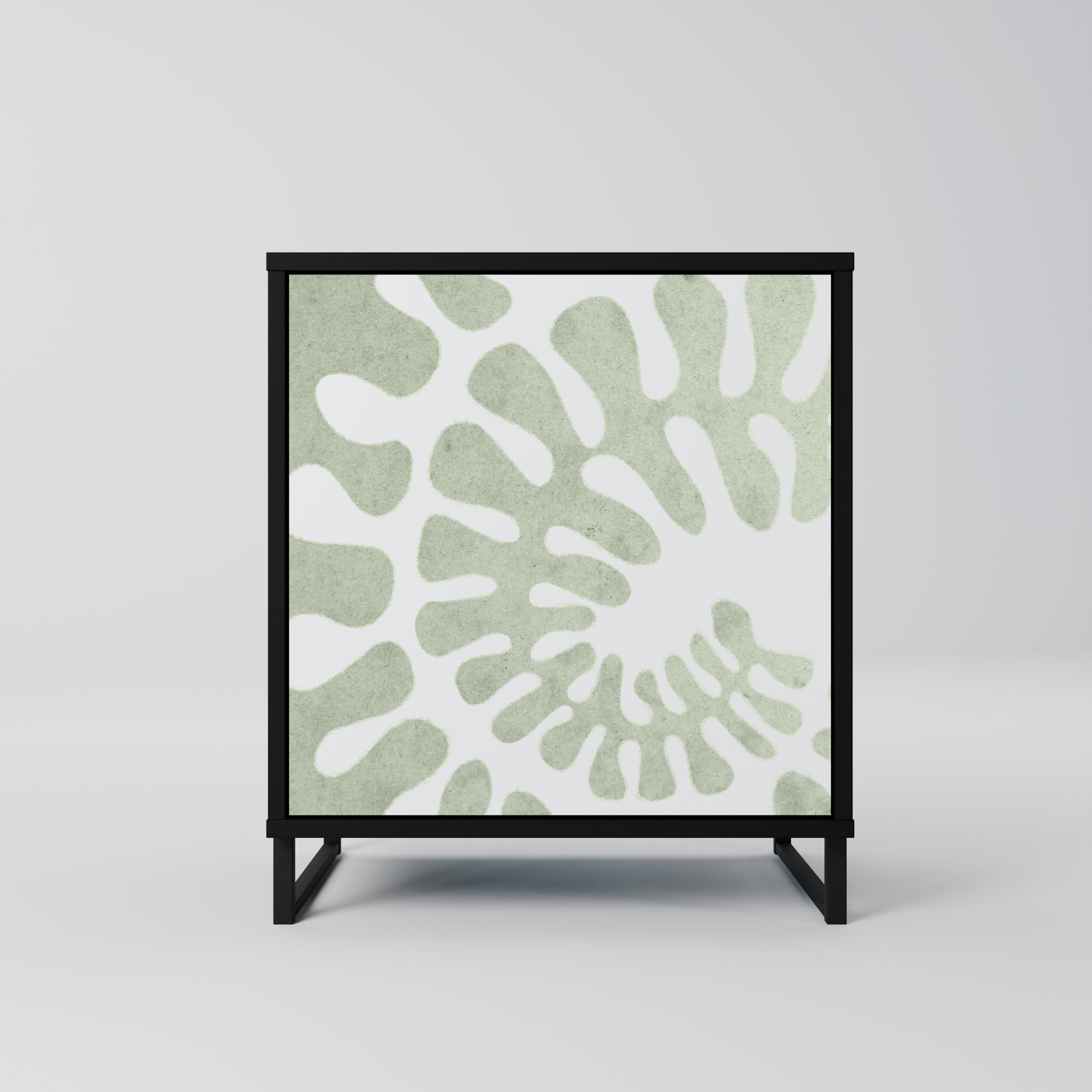 HELIX DANCE Aparador de 1 Porta em Acabamento Preto