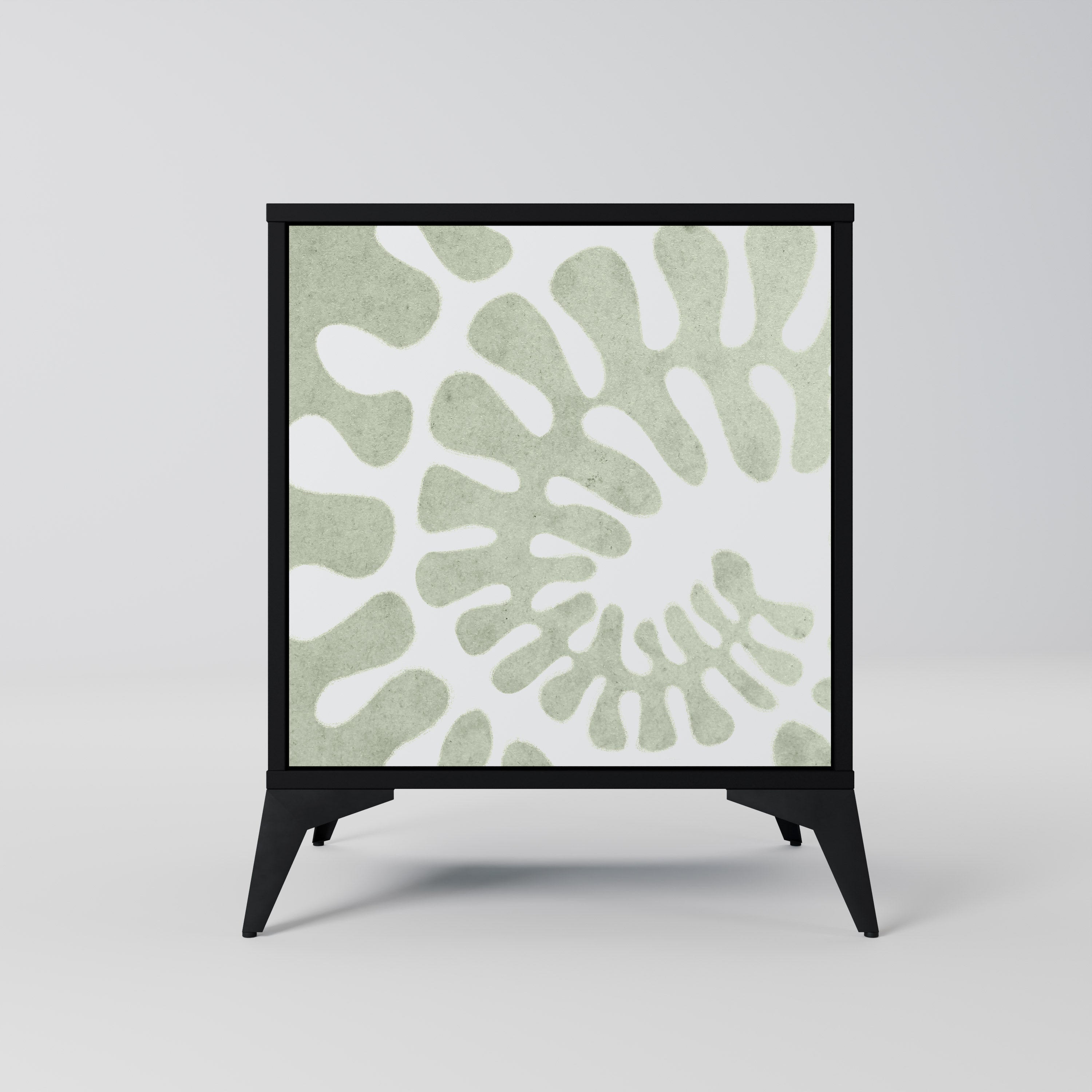 HELIX DANCE Aparador de 1 Porta em Acabamento Preto