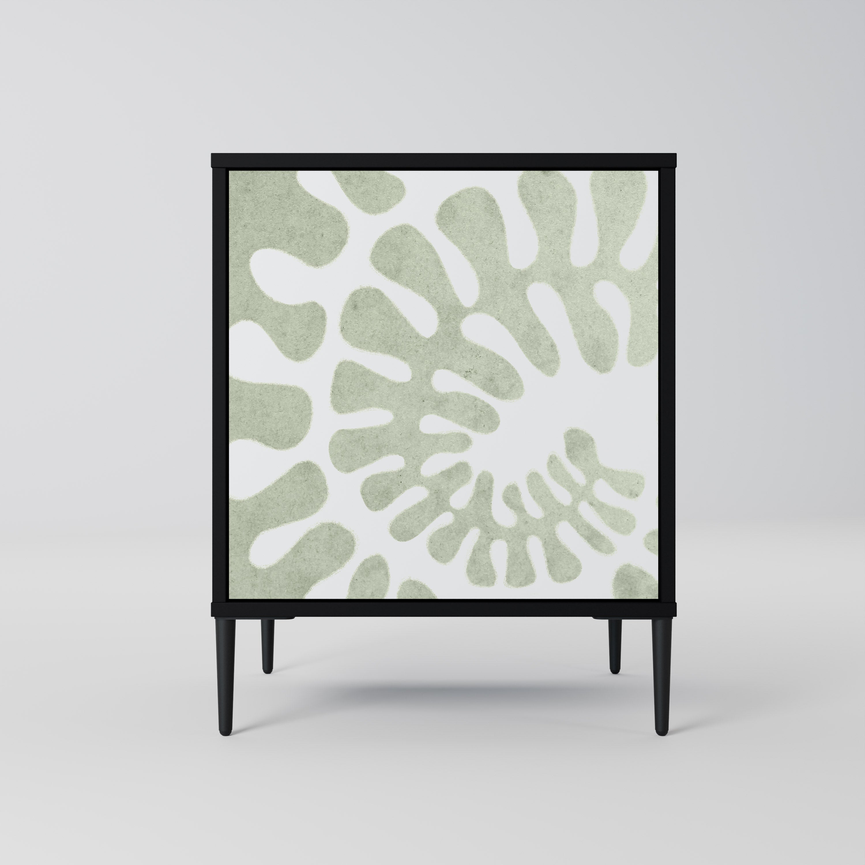 HELIX DANCE Aparador de 1 Porta em Acabamento Preto