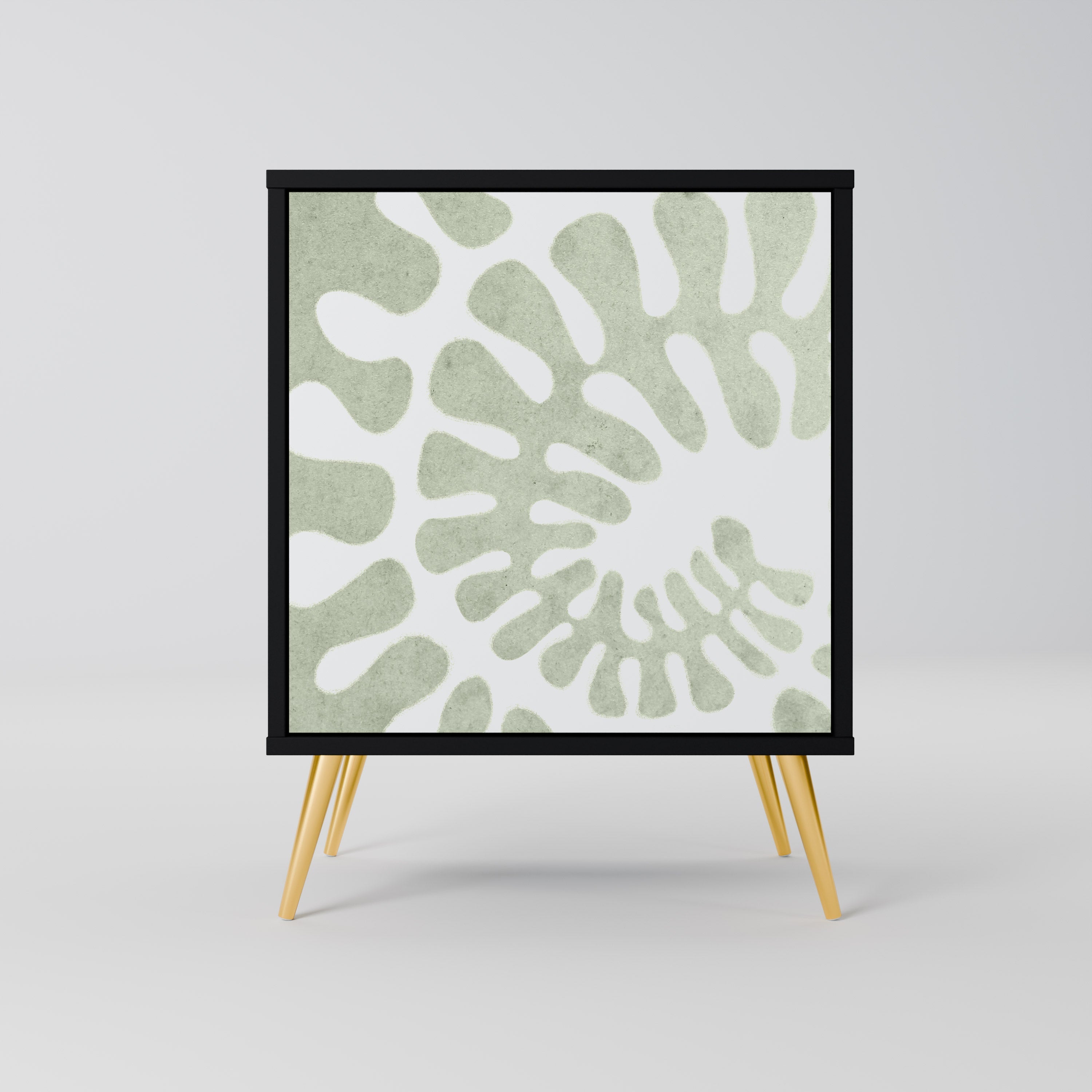 HELIX DANCE Aparador de 1 Porta em Acabamento Preto