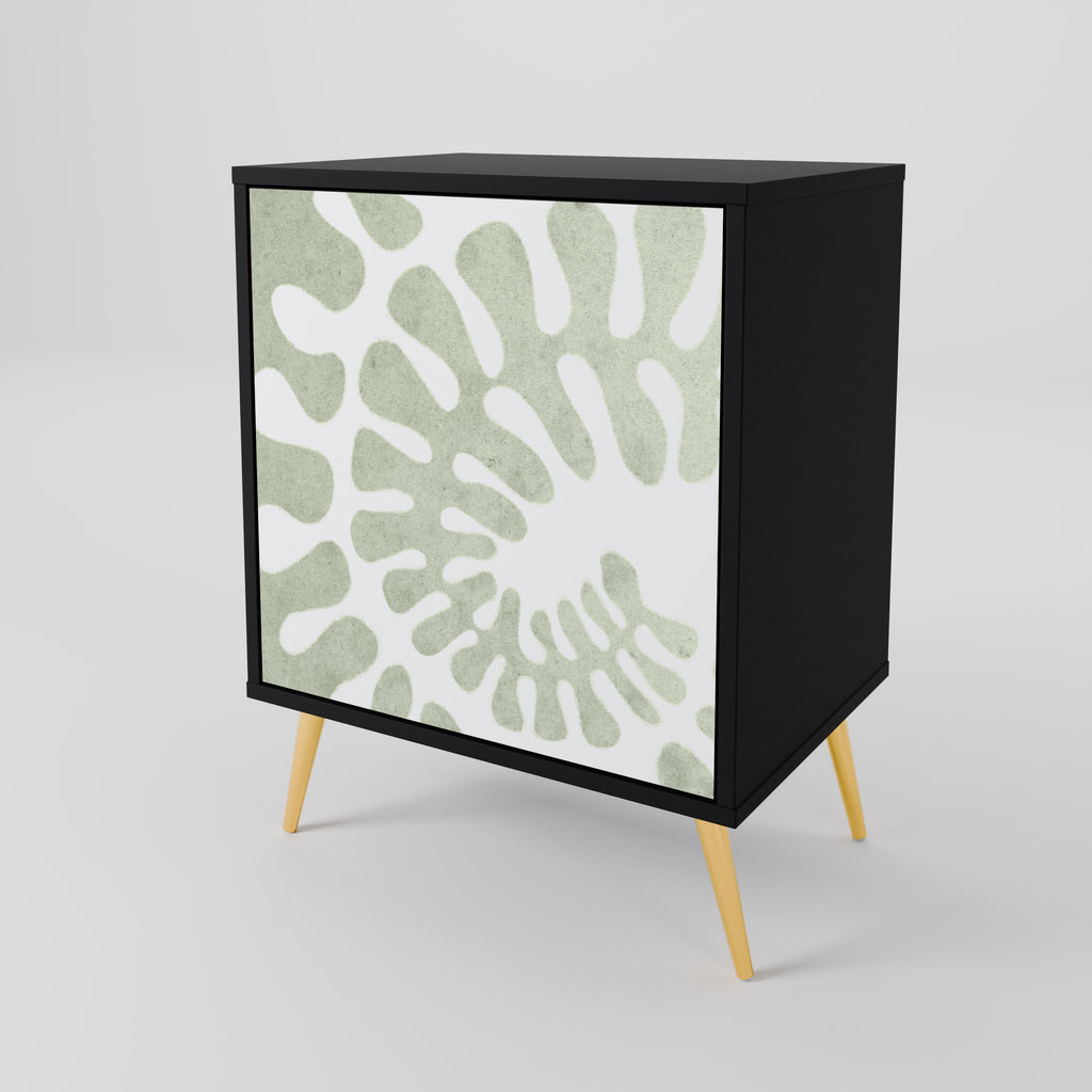 HELIX DANCE 1-Door Sideboard in Black Finish