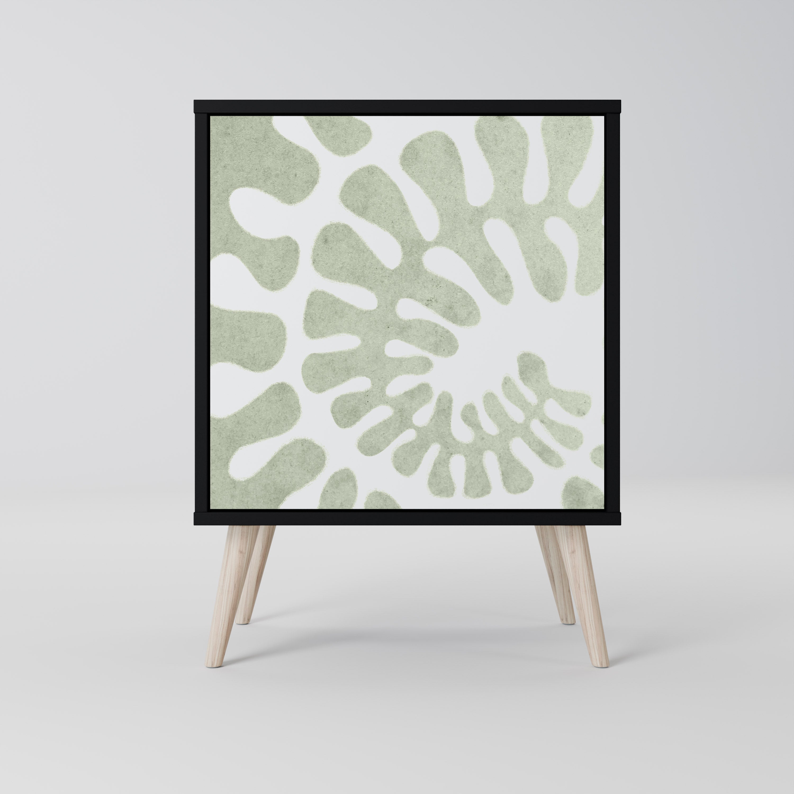 HELIX DANCE Aparador de 1 Porta em Acabamento Preto