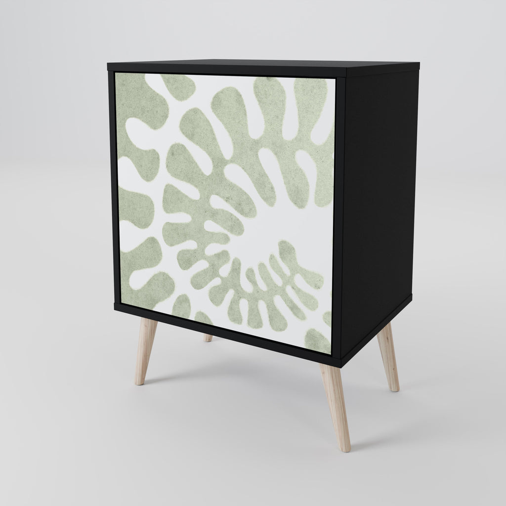 HELIX DANCE 1-Door Sideboard in Black Finish