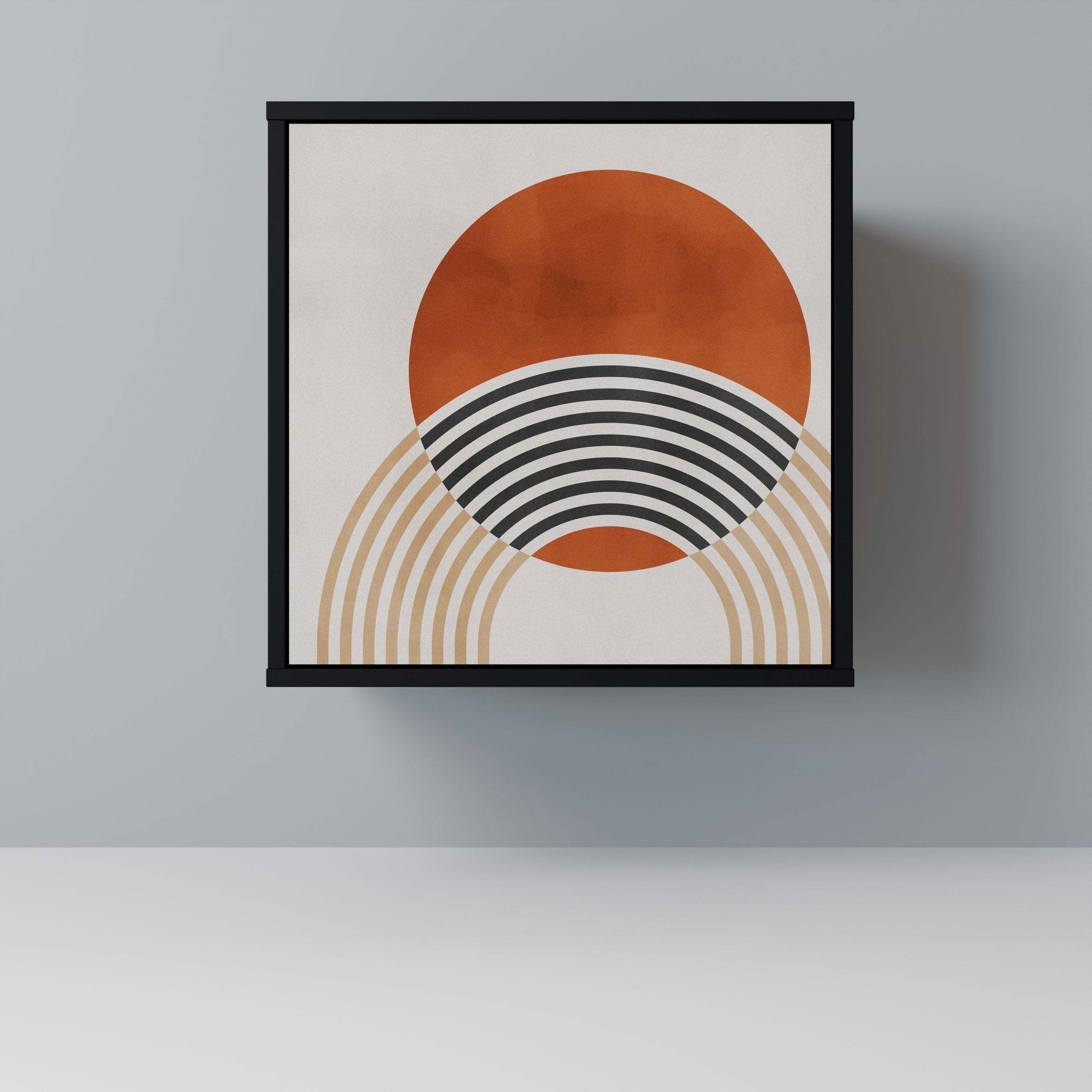 SPACE AROUND Aparador de 1 Porta em Acabamento Preto